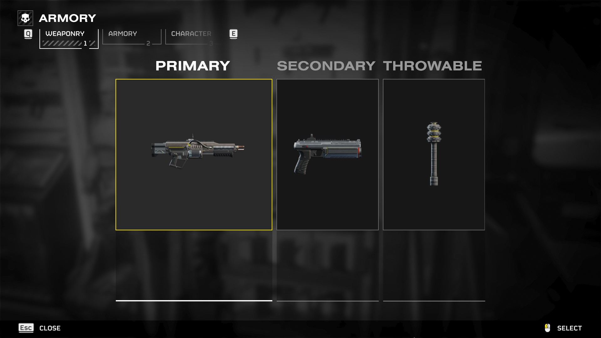 Weapon loadout