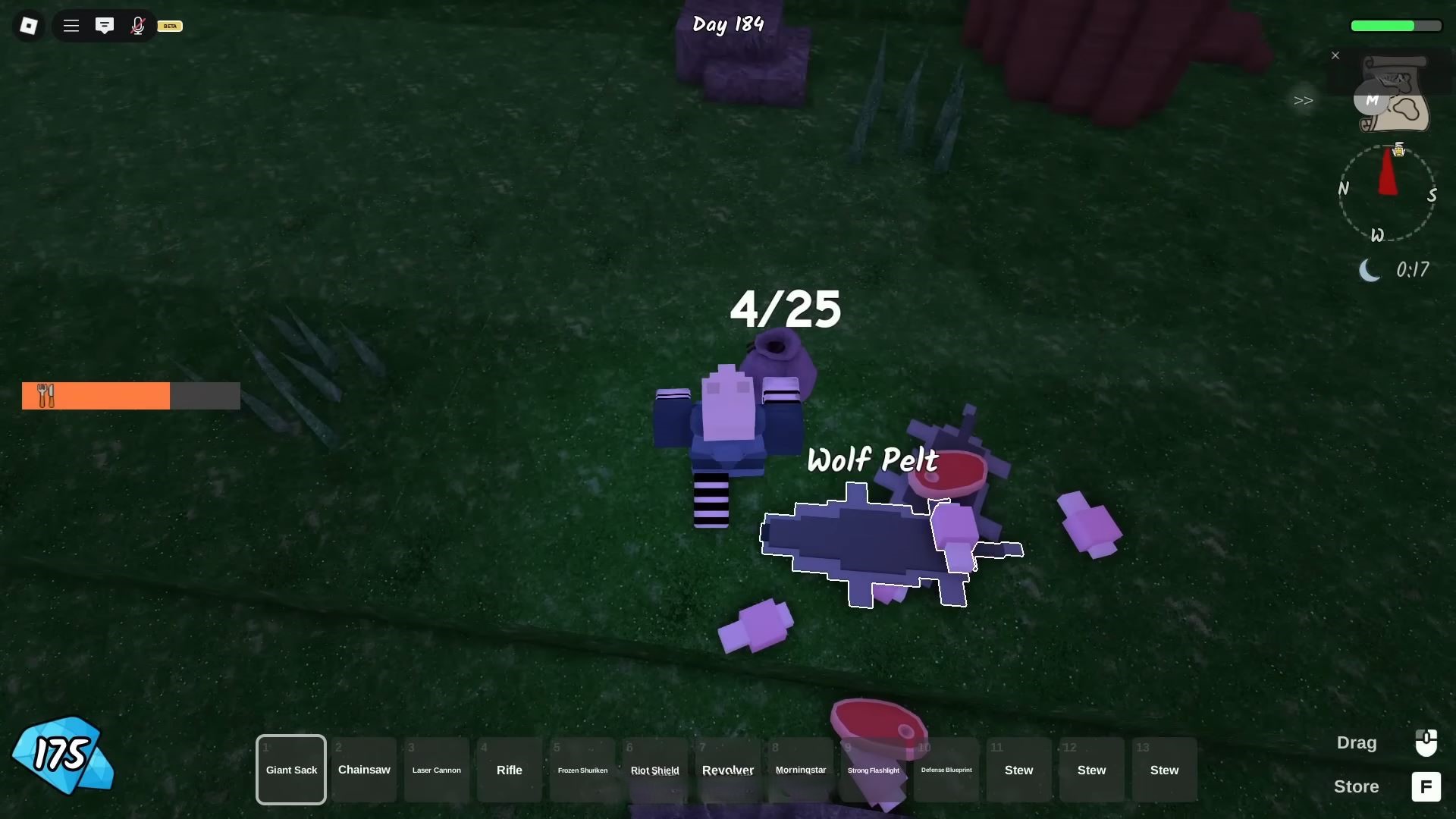Hunt Wolves for Pelts (Image via Roblox)