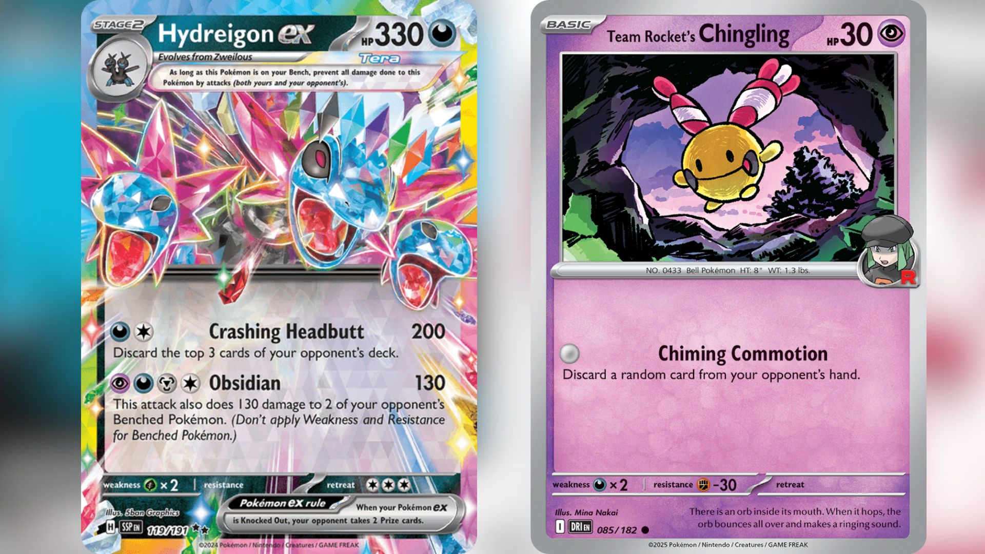 Hydreigon ex and Team Rocket's Chingling (Image via TPC)