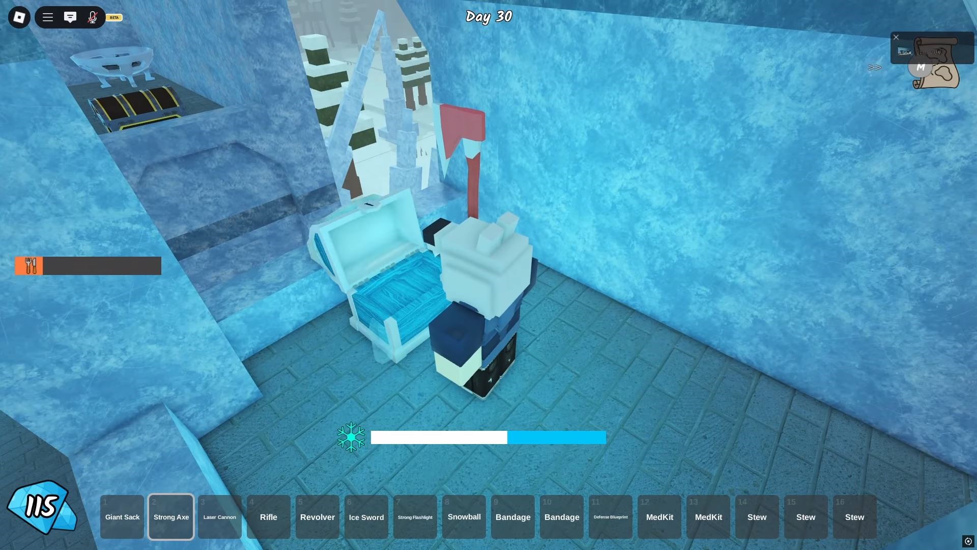 Looting chests for rewards (Image via Roblox)