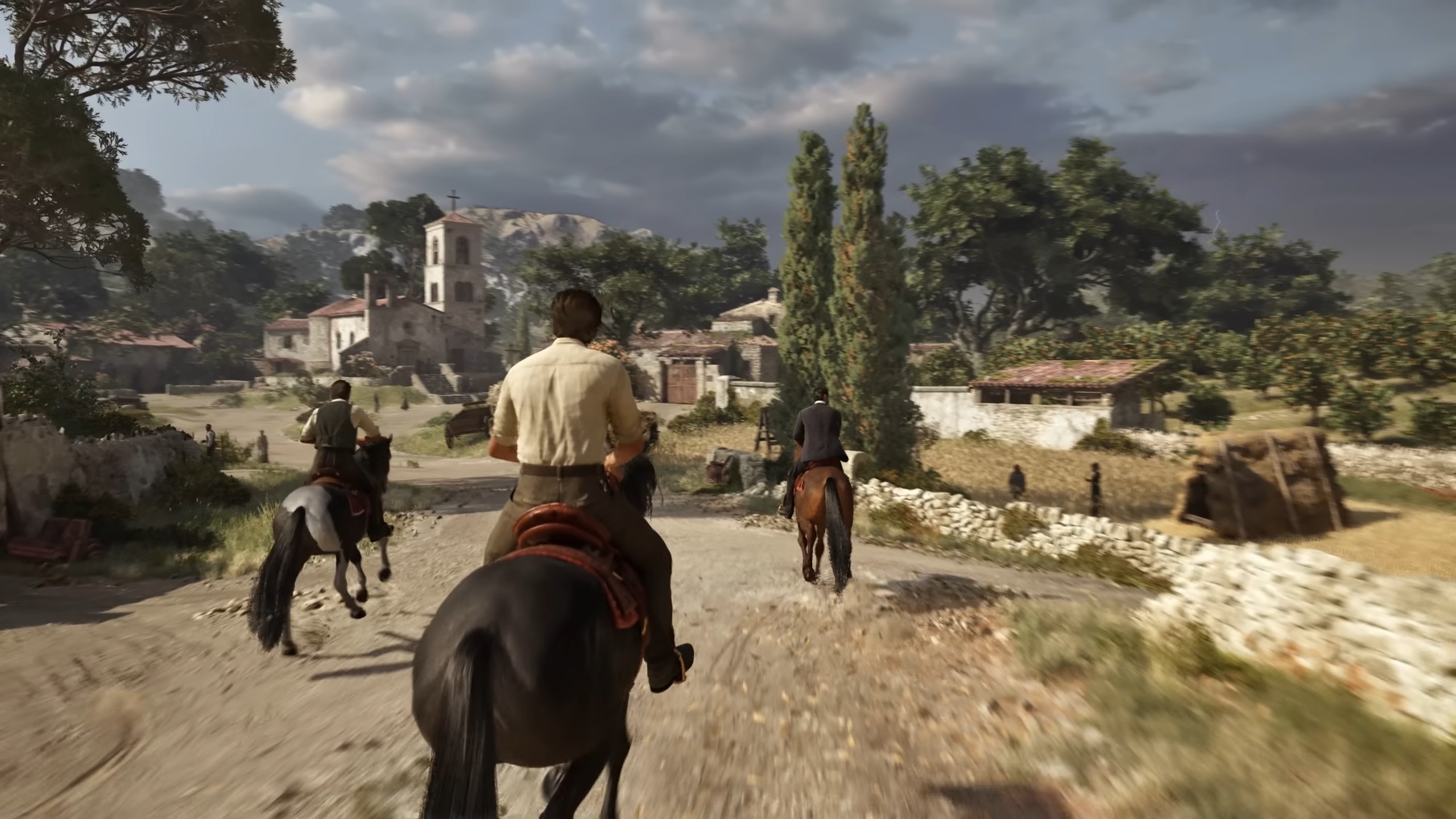 Picture of riding horses in Mafia The Old Country
