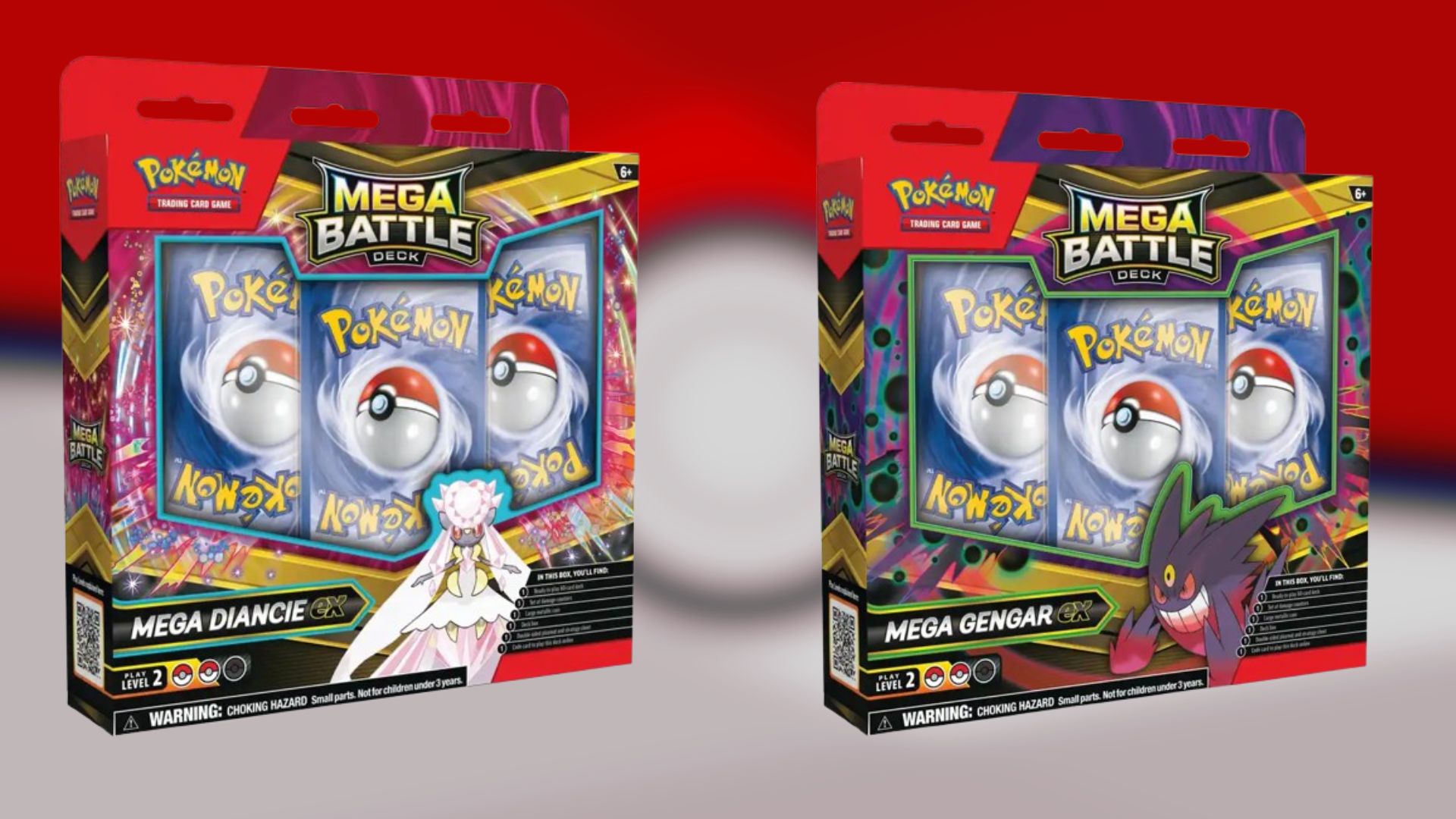 Mega Diancie Ex and Mega Gengar Ex (Image via TPC)