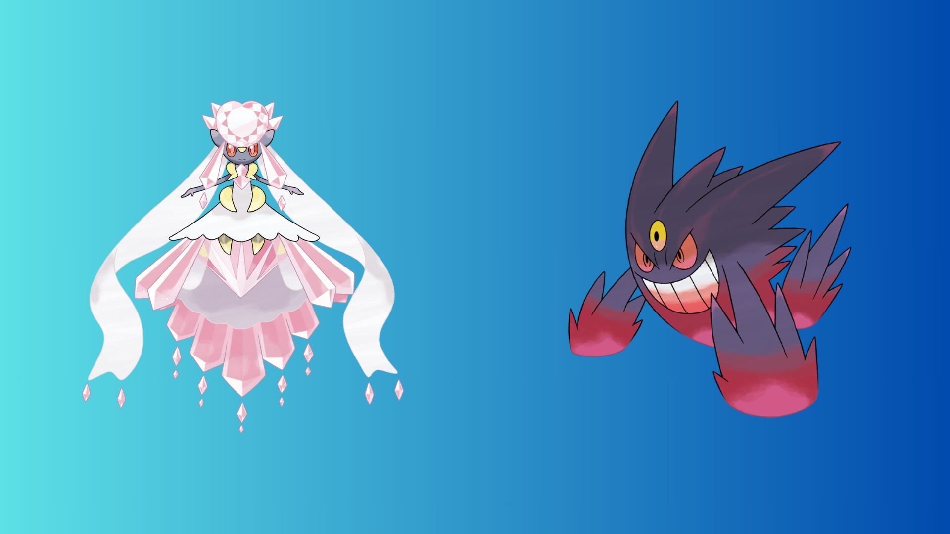Mega Diancie and Mega Gengar (Image via TPC)