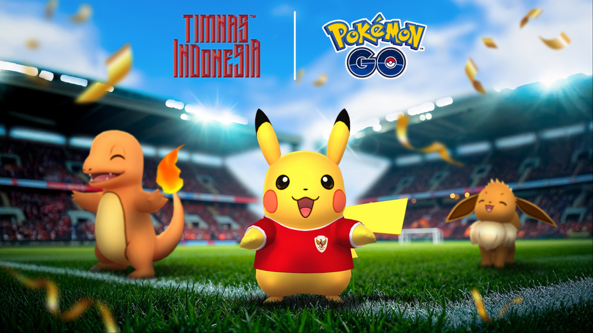 Pikachu in Indonesia Football Jersey in Pokemon GO [Source: Niantic]