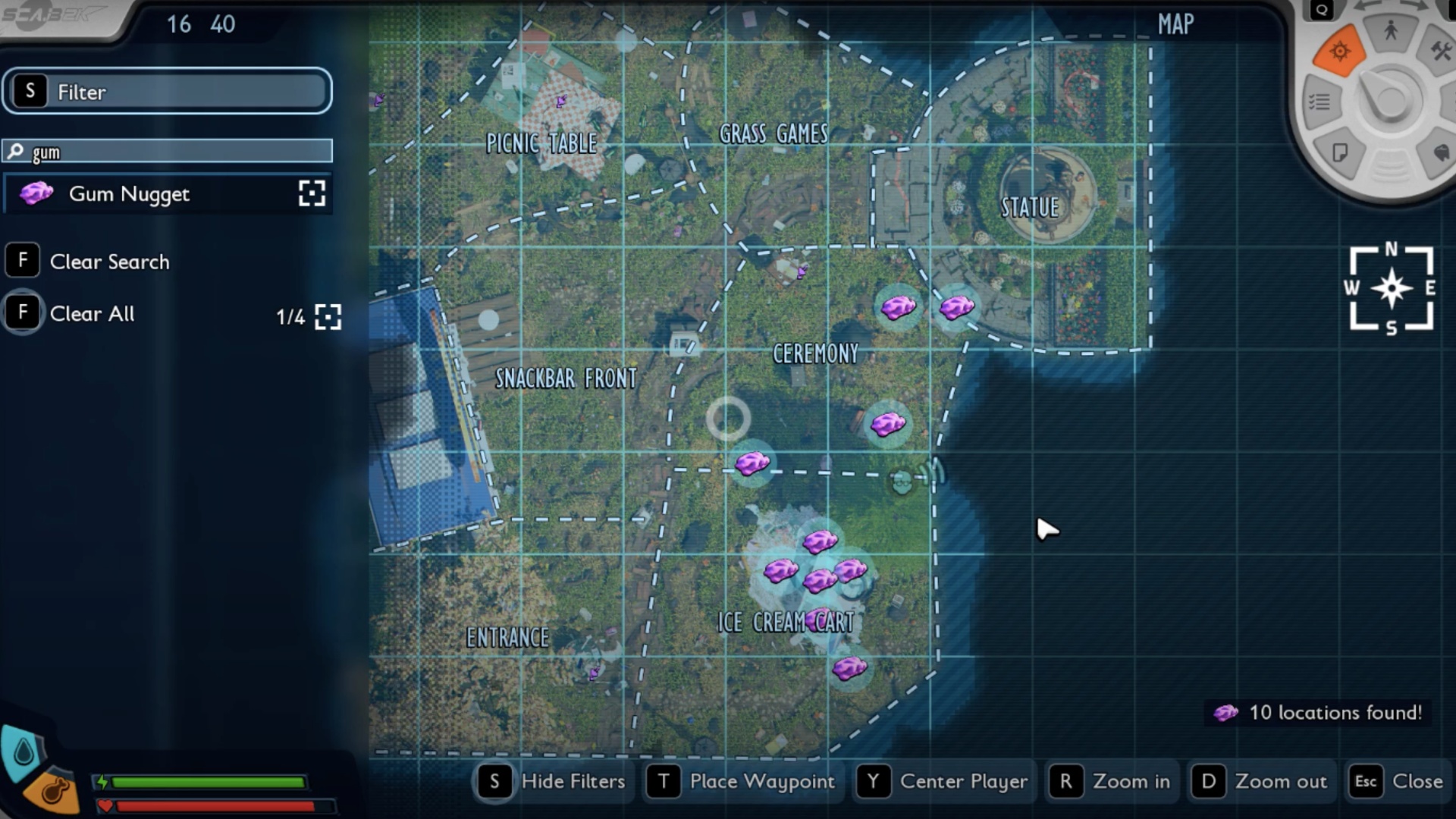 Different locations to collect the Gum (Image via Xbox Game Studios | WoW Quests/YouTube)