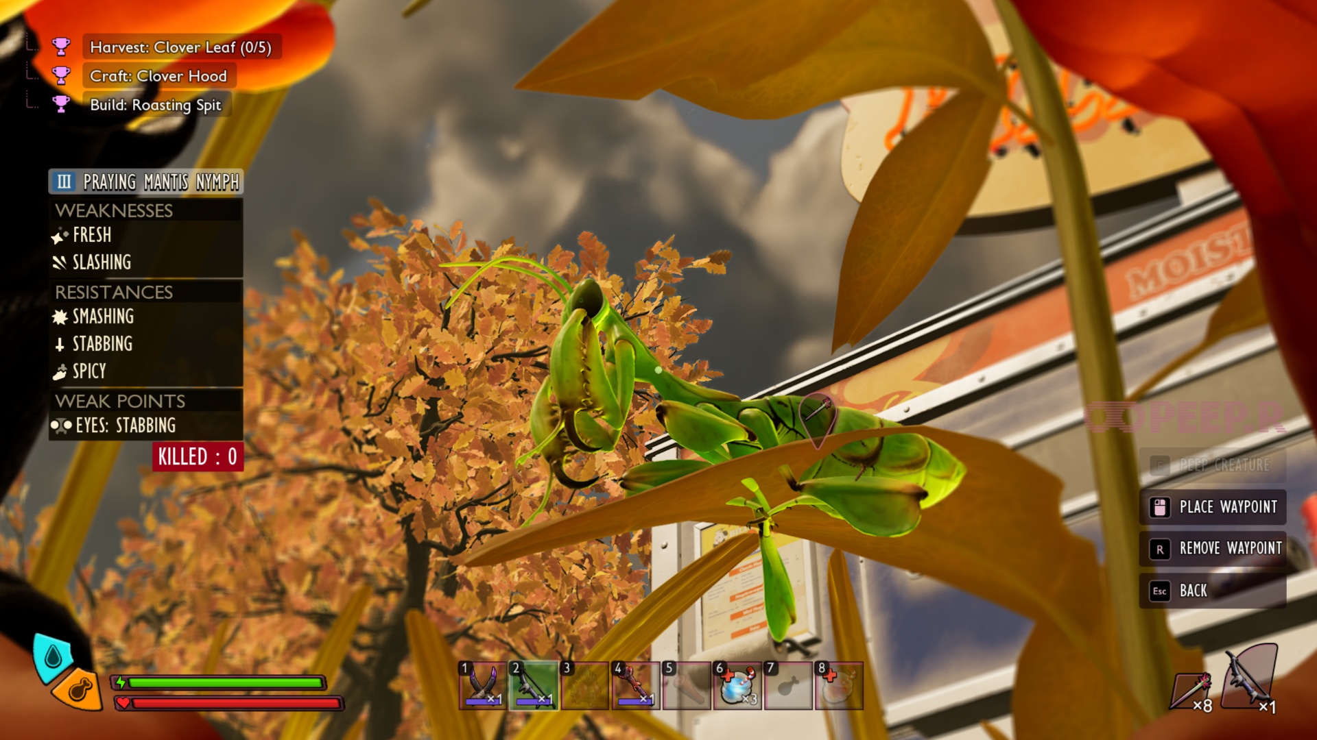 Defeat the Praying Mantis Nymphs (Image via Xbox Game Studios | Deltias Gaming)