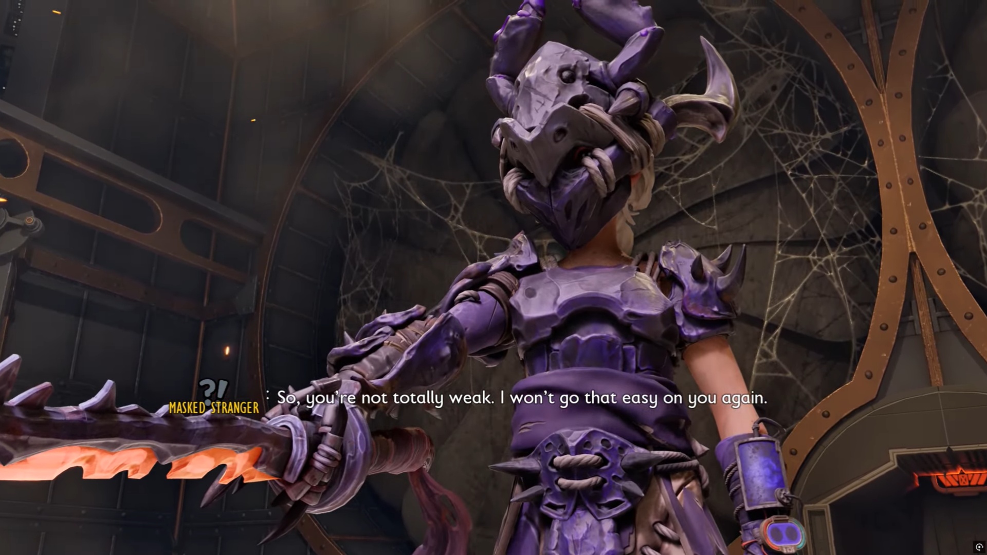 Masked Stranger leaves (Image via Xbox Game Studios)