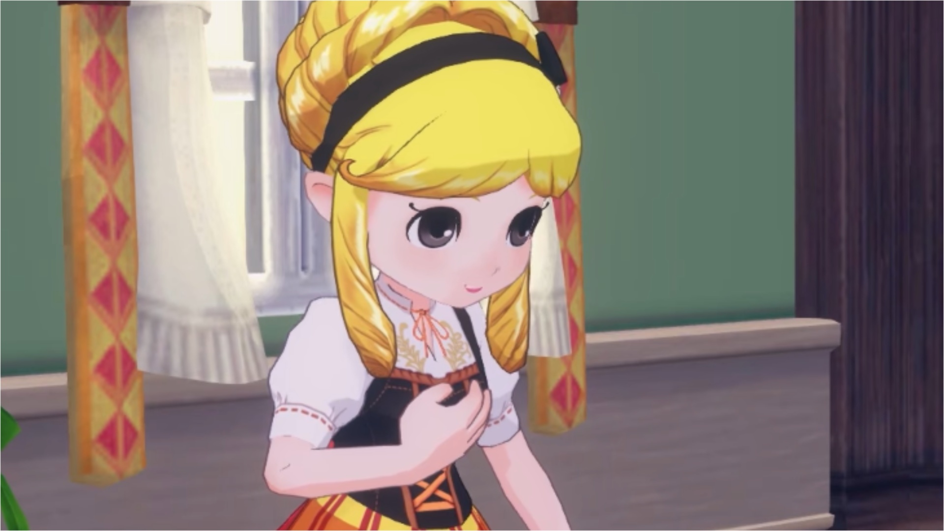 Maple is the hotel maid in Story of Seasons Grand Bazaar (Image via XSEED Games)