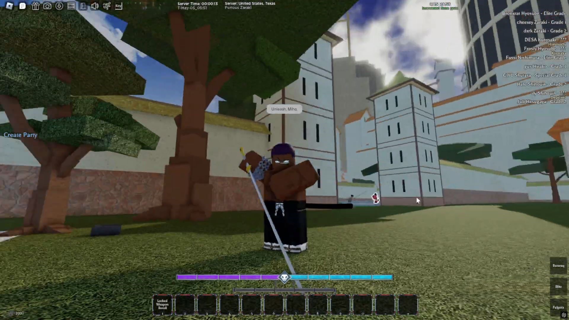 Odachi in hand (Image via Roblox)