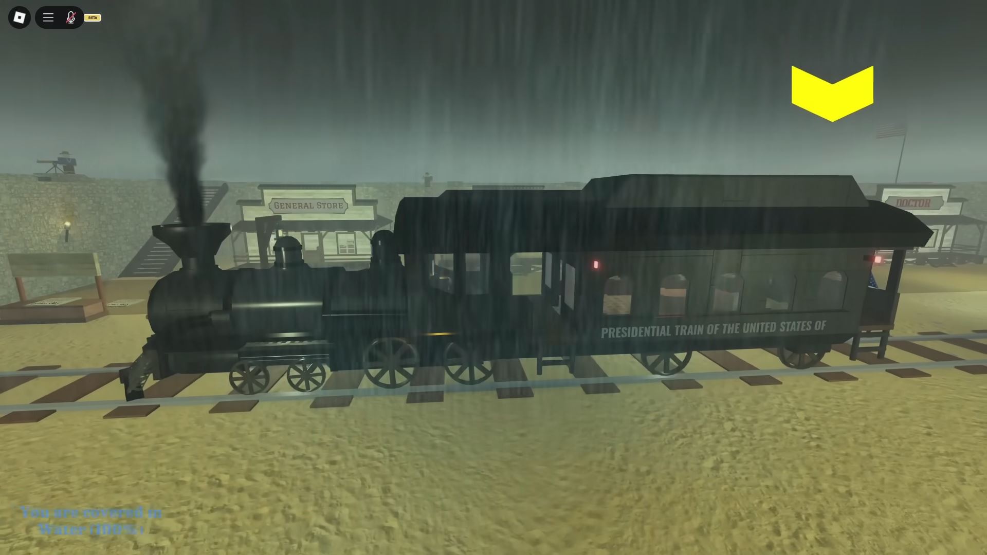 Presidential Train in Dead Rails (Image via Roblox Corporation)