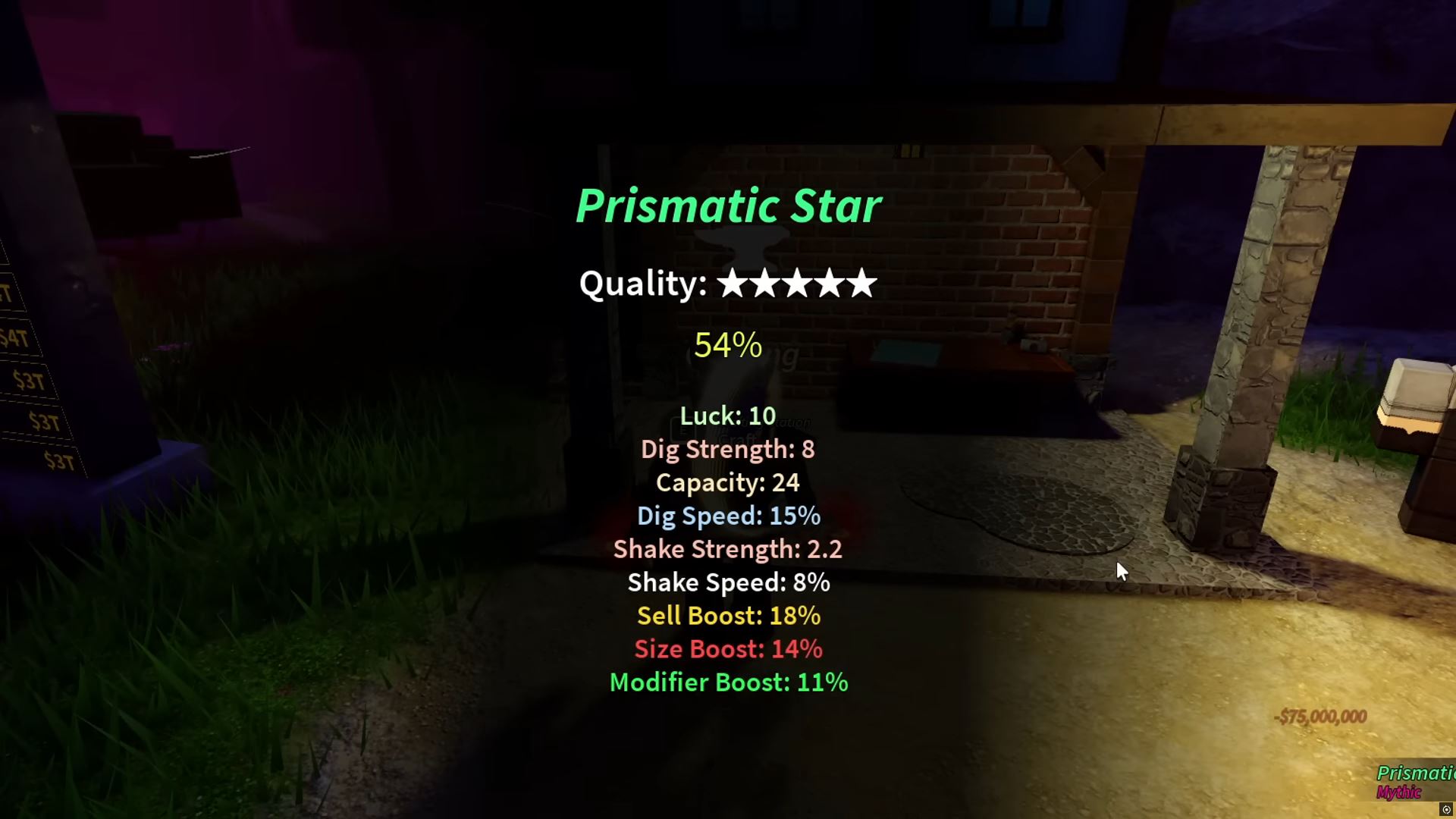 Prismatic Star stats (Image via Roblox)
