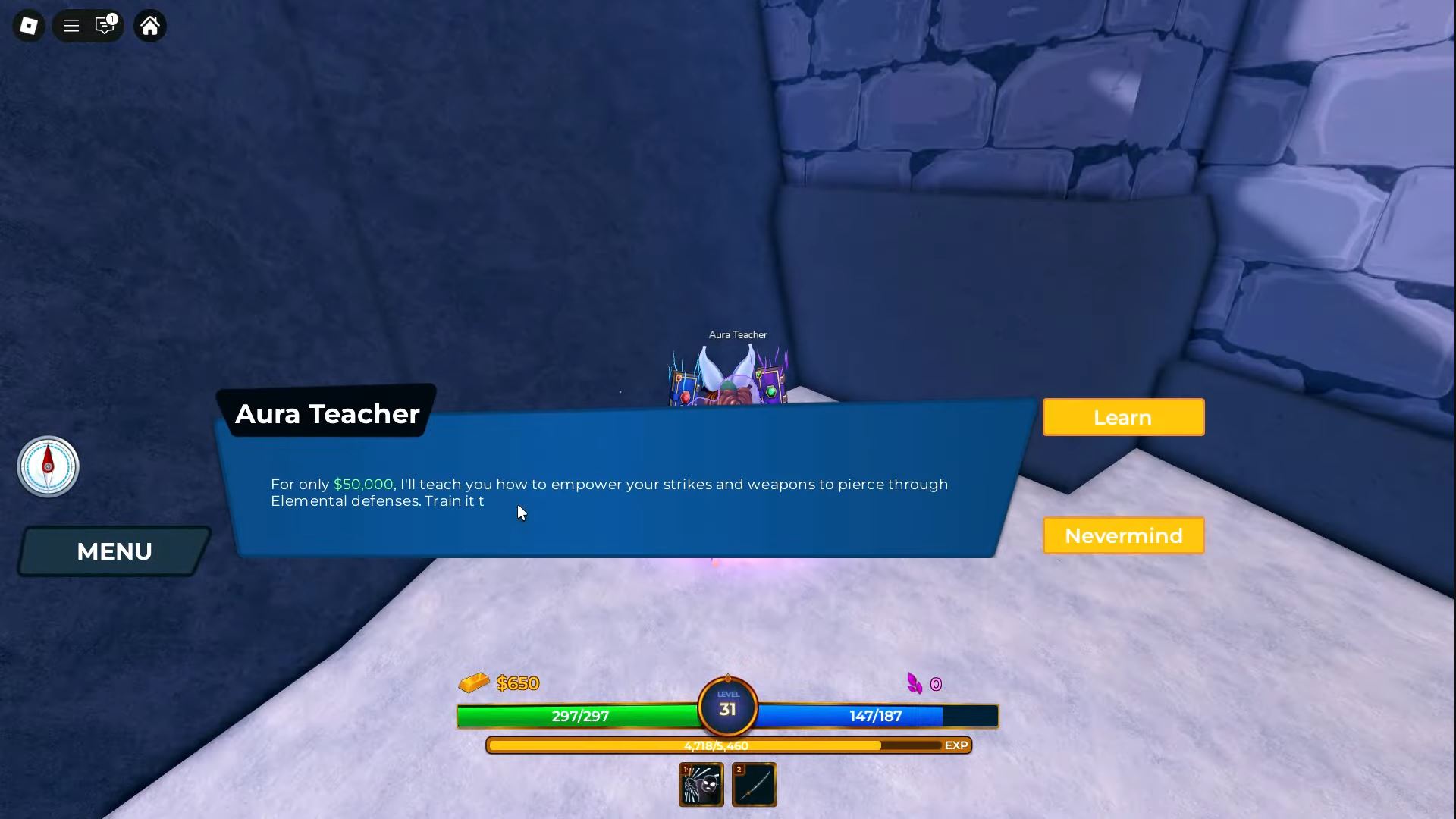 Purchase Aura (Image via Roblox)