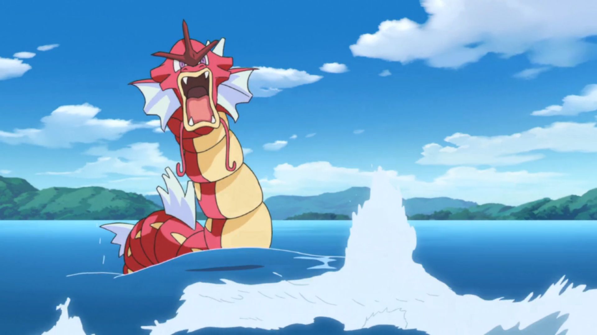 Red Gyarados in Pokemon Generations (Image via TPC)