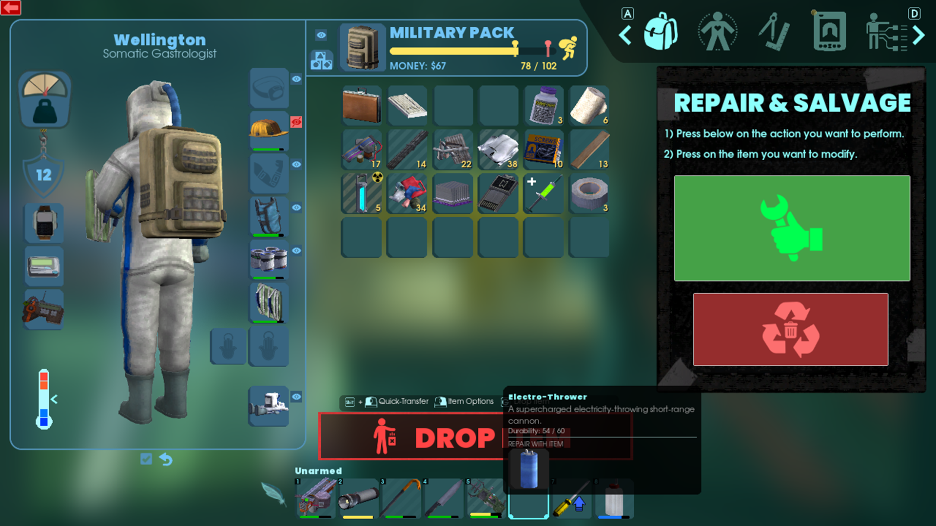 Repairing items is a life saver in Abiotic Factor. (Source: Playstack | Deltia's Gaming)