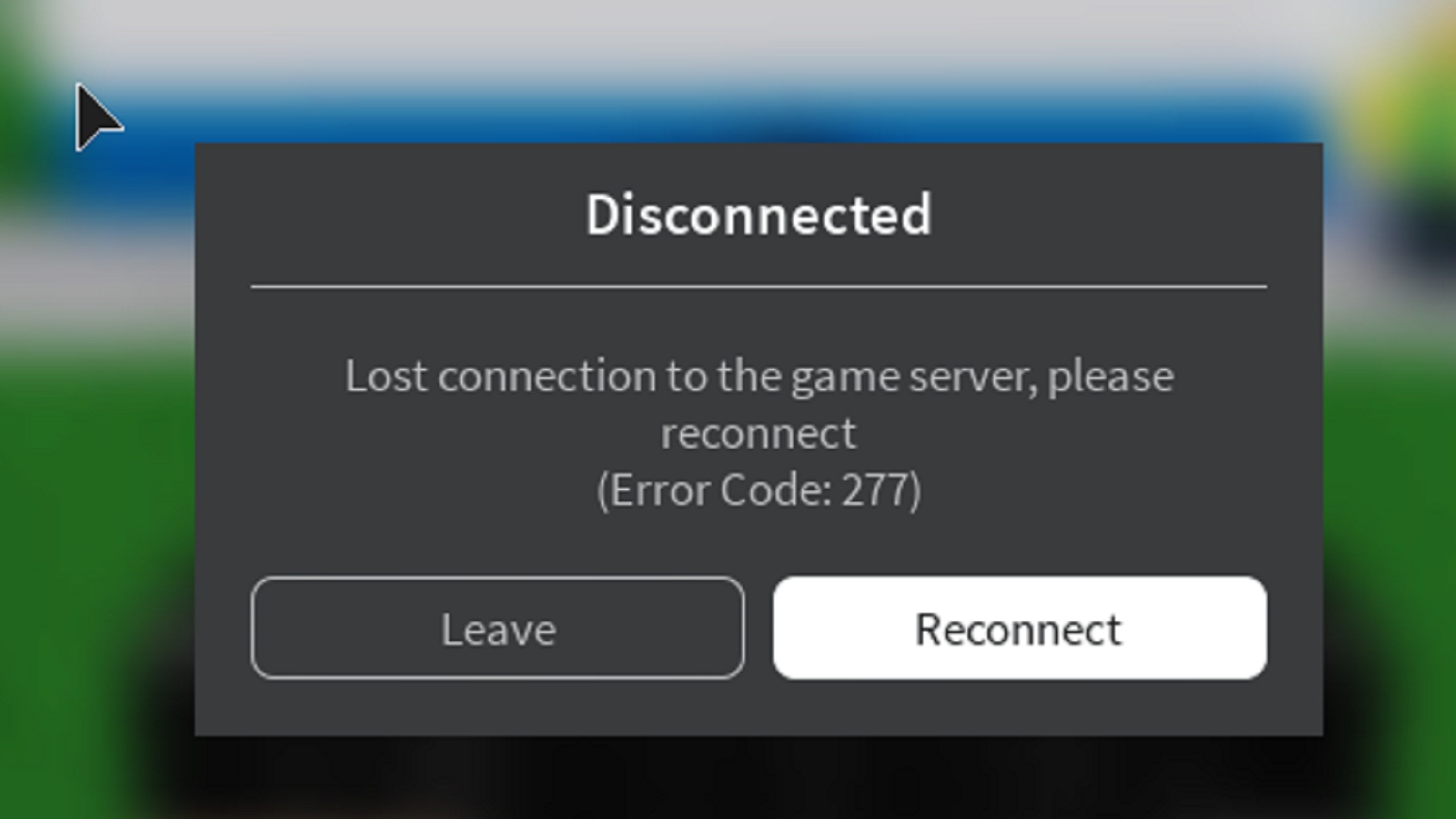 Roblox Error Code 277 (Image via Roblox)