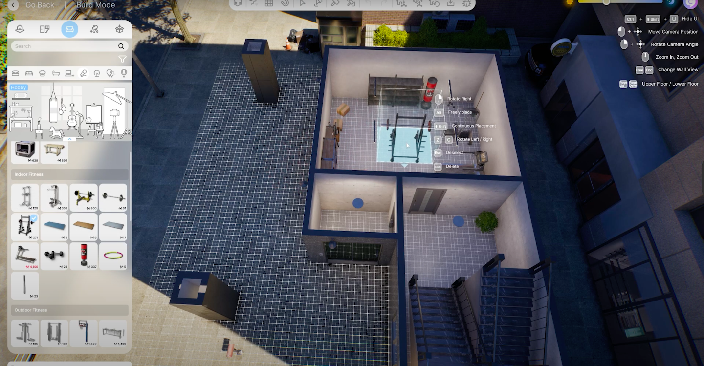 Use the Build menu to place the equipment (Image via Krafton)