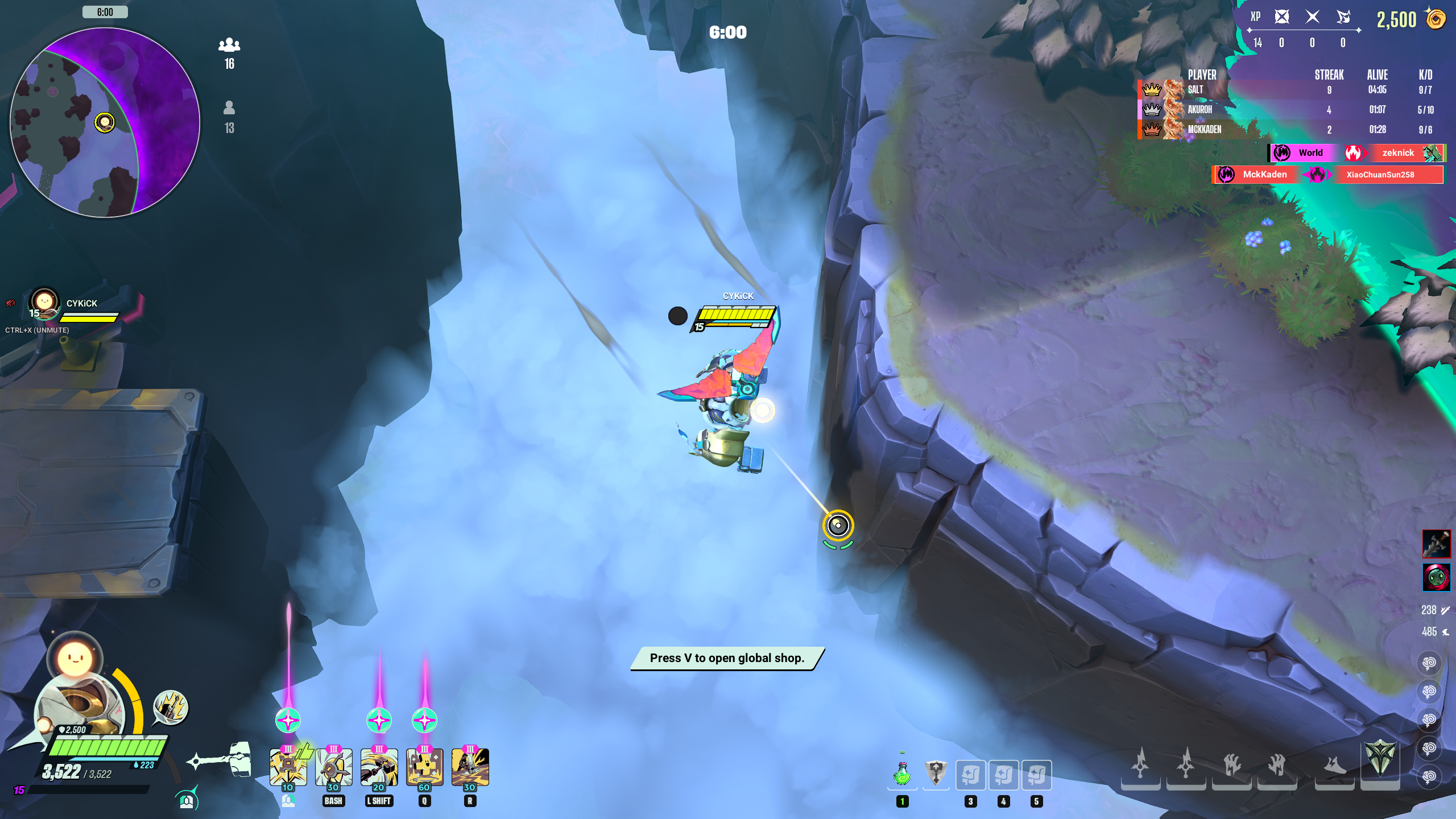 Press spacebar to glide (Image via Theorycraft Games | Deltia's Gaming)