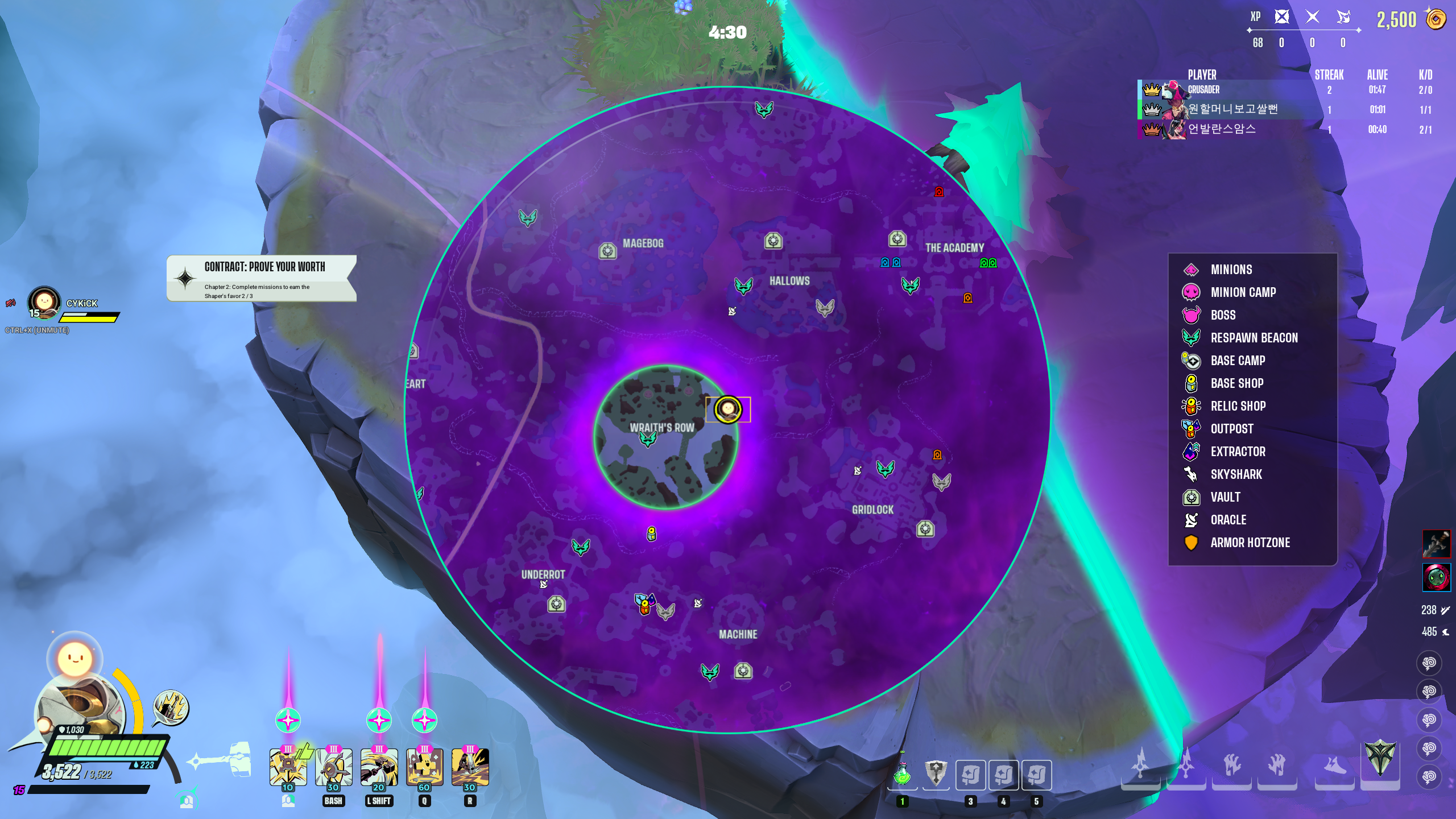 Press M to open your Map (Image via Theorycraft Games | Deltia's Gaming)