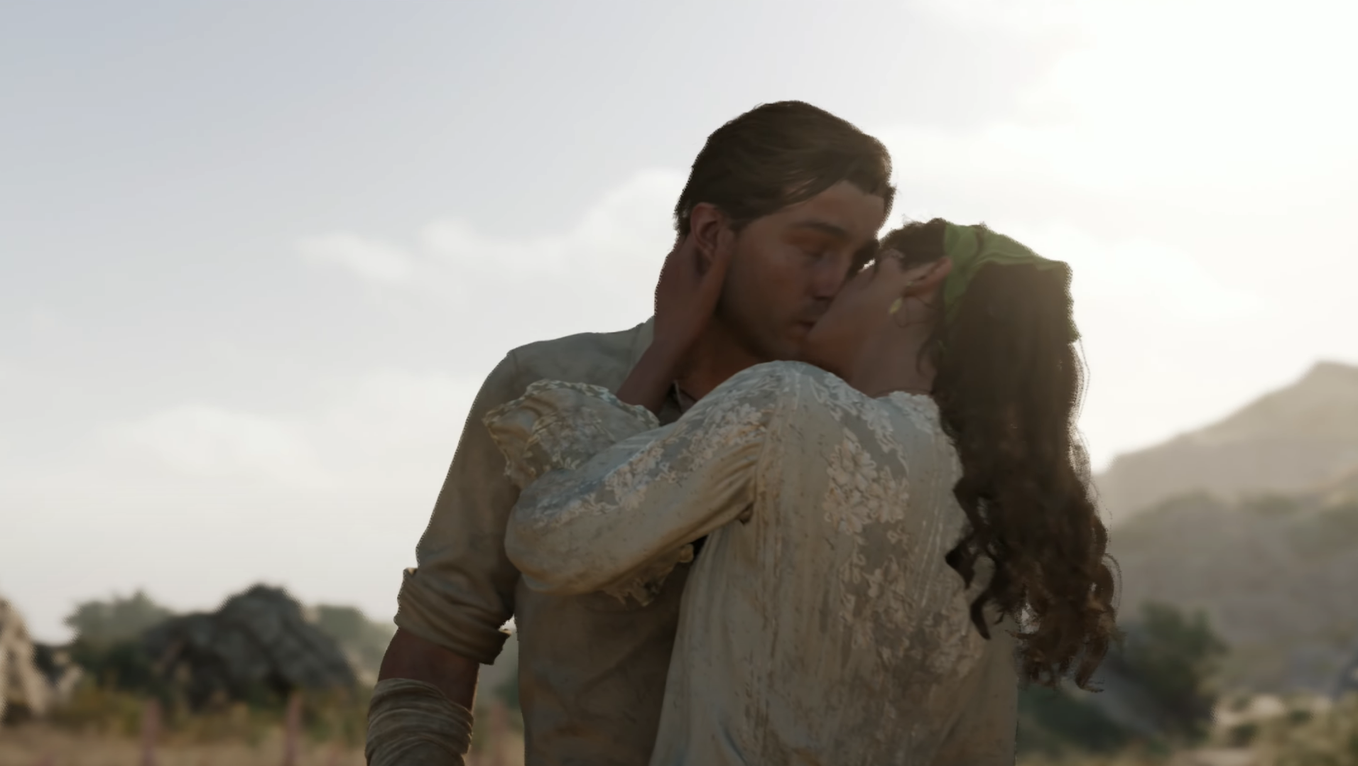 Chapter first Enzo and Isabella kiss (Image via 2K Games)
