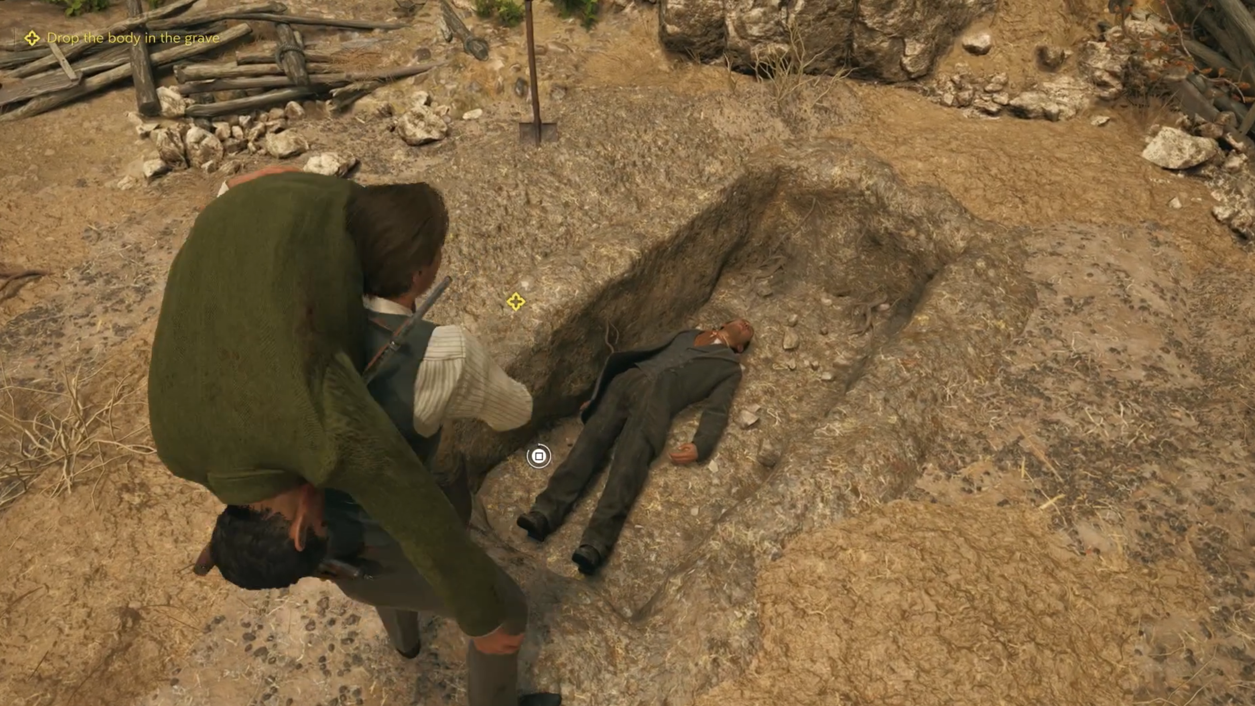 Drop Ignozia's body in the grave (Image via 2K Games)