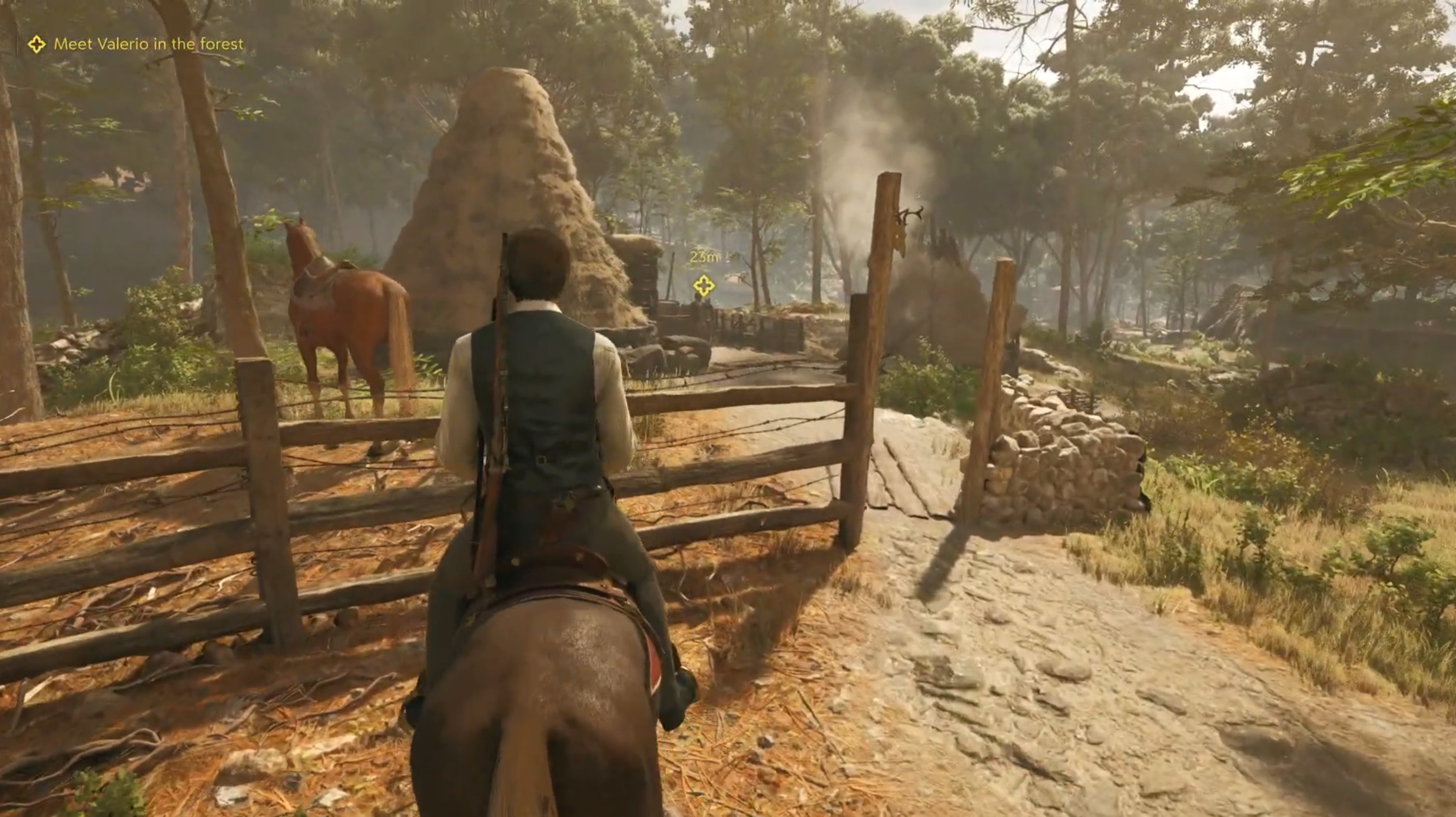 Meet Valerio in the forest (Image via 2K Games)