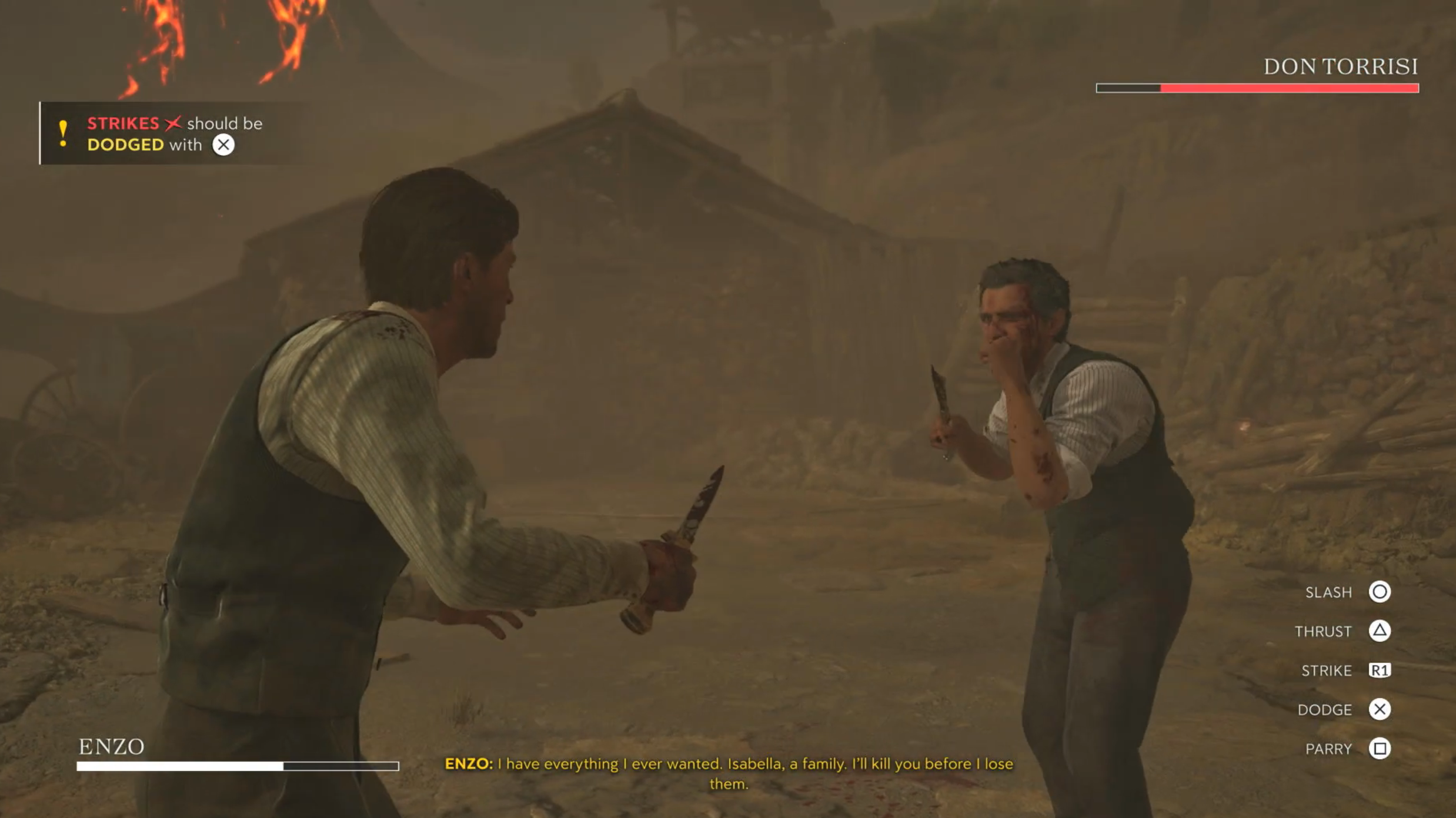 Kill Don Torrisi in a gruesome duel (Image via 2K Games)
