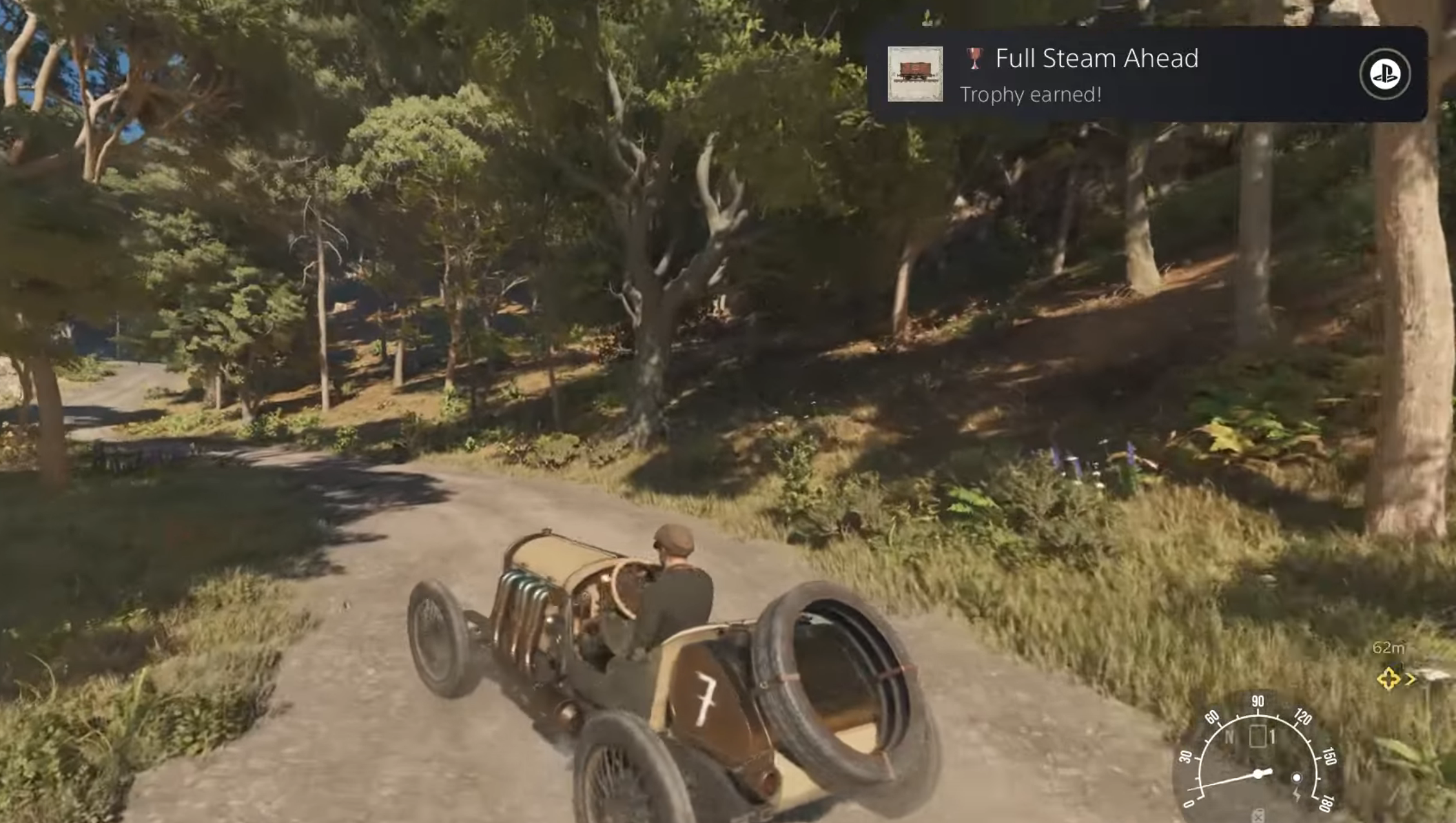 Unlock the Full Steam Ahead Trophy in Mafia The Old Country (Image via 2K Games)