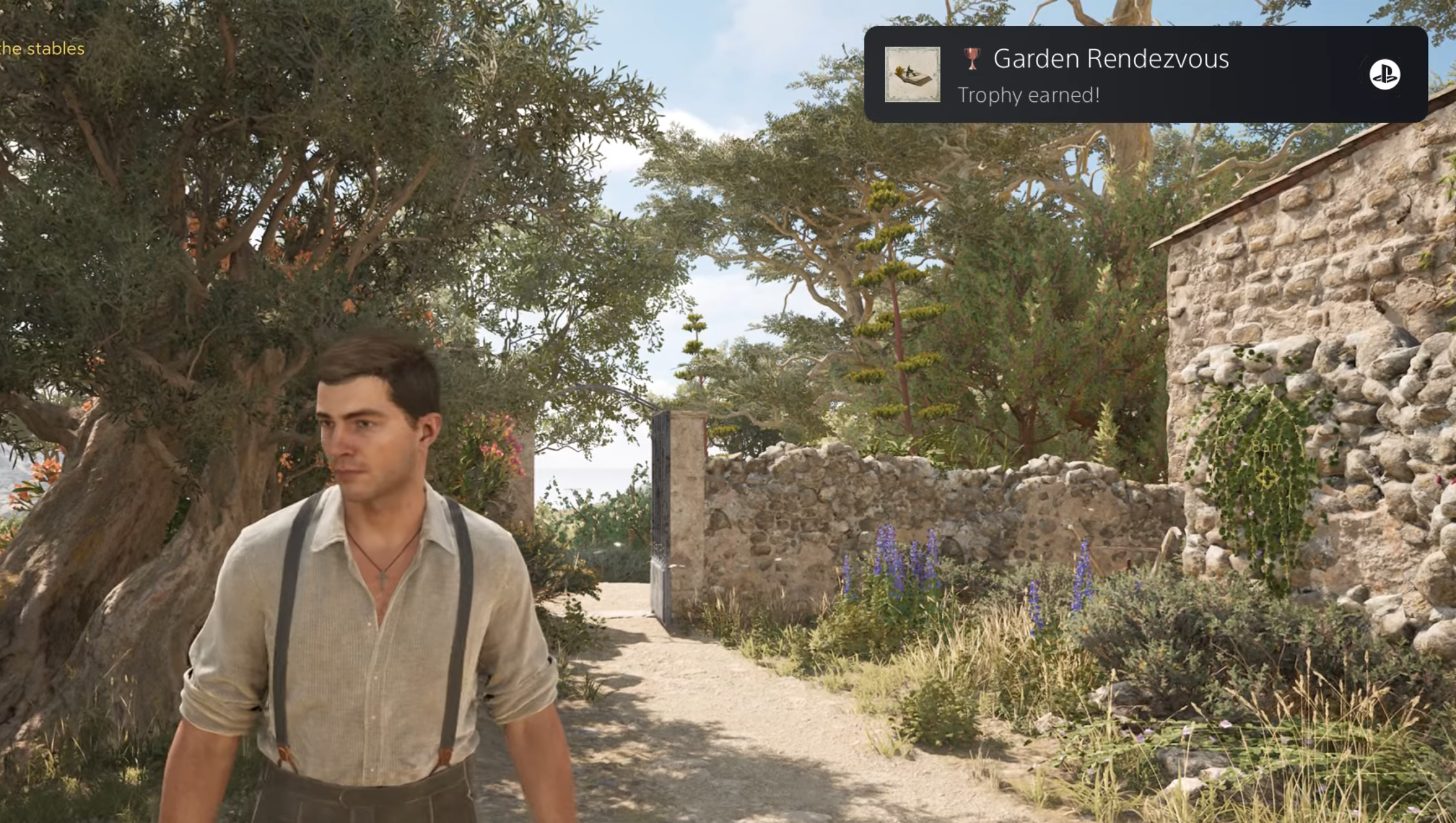 Unlock the Garden Rendezvous Trophy in Mafia The Old Country (Image via 2K Games)