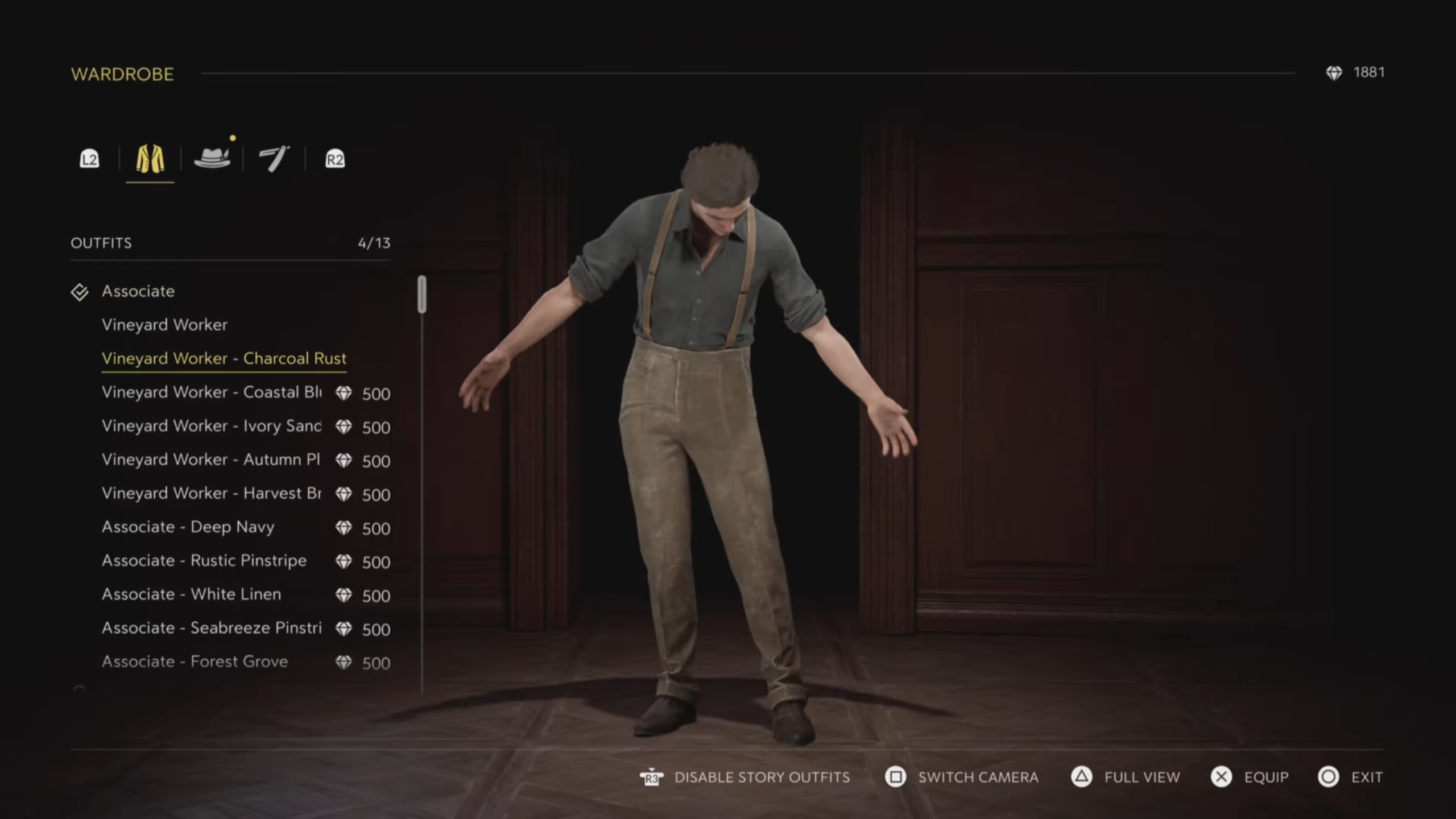 Change Clothes in Mafia The Old Country (Image via 2K Games)