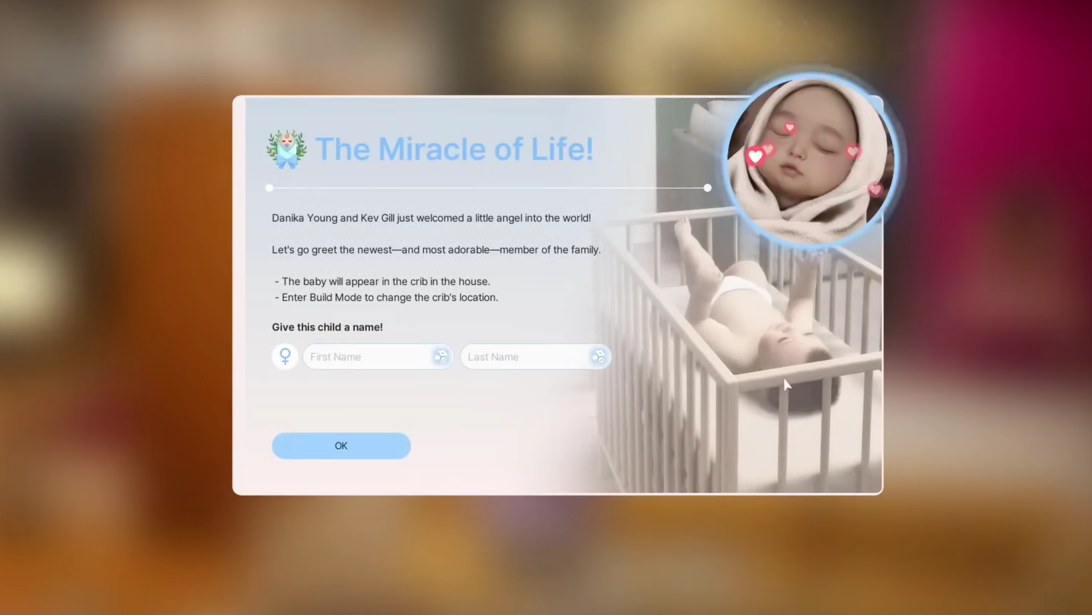 Give a name to your newly born baby (Image via Krafton)