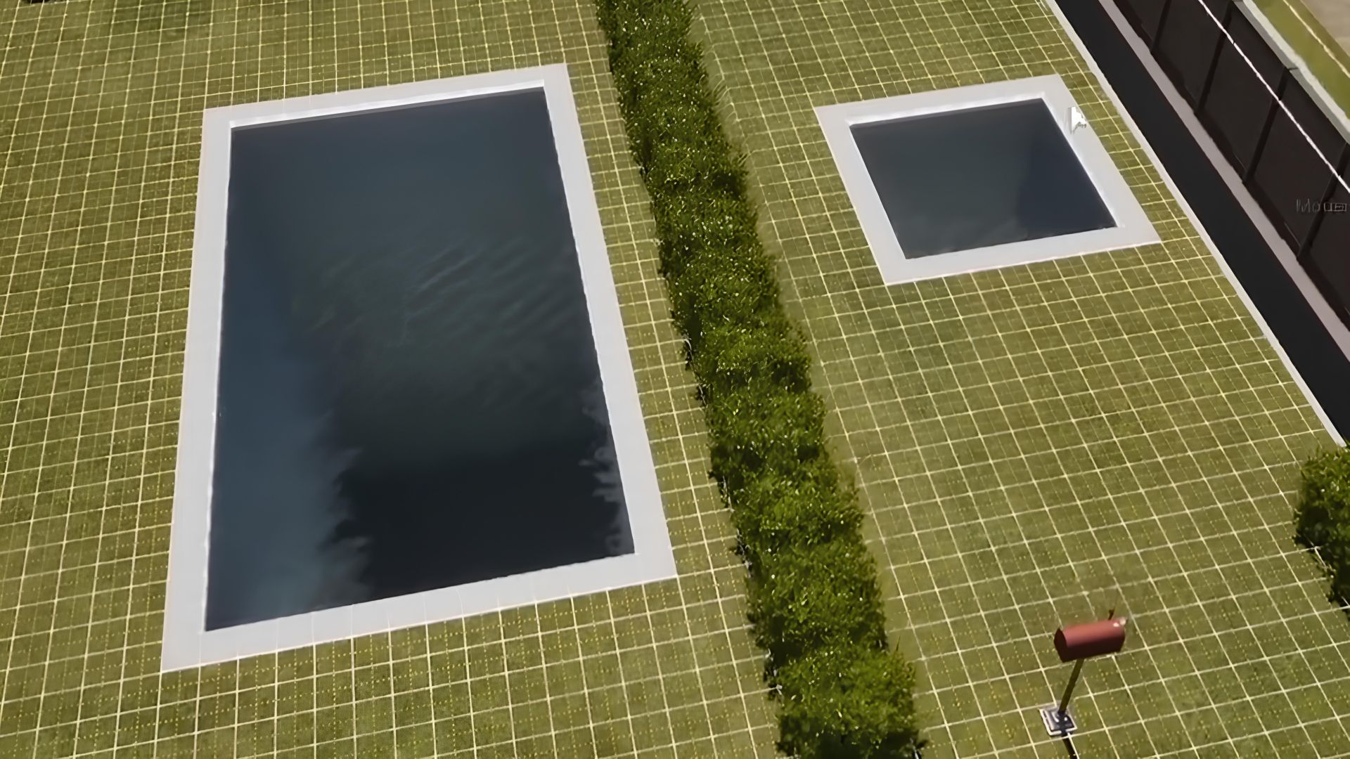 The swimming pool is in the exterior buildings section in InZOI
