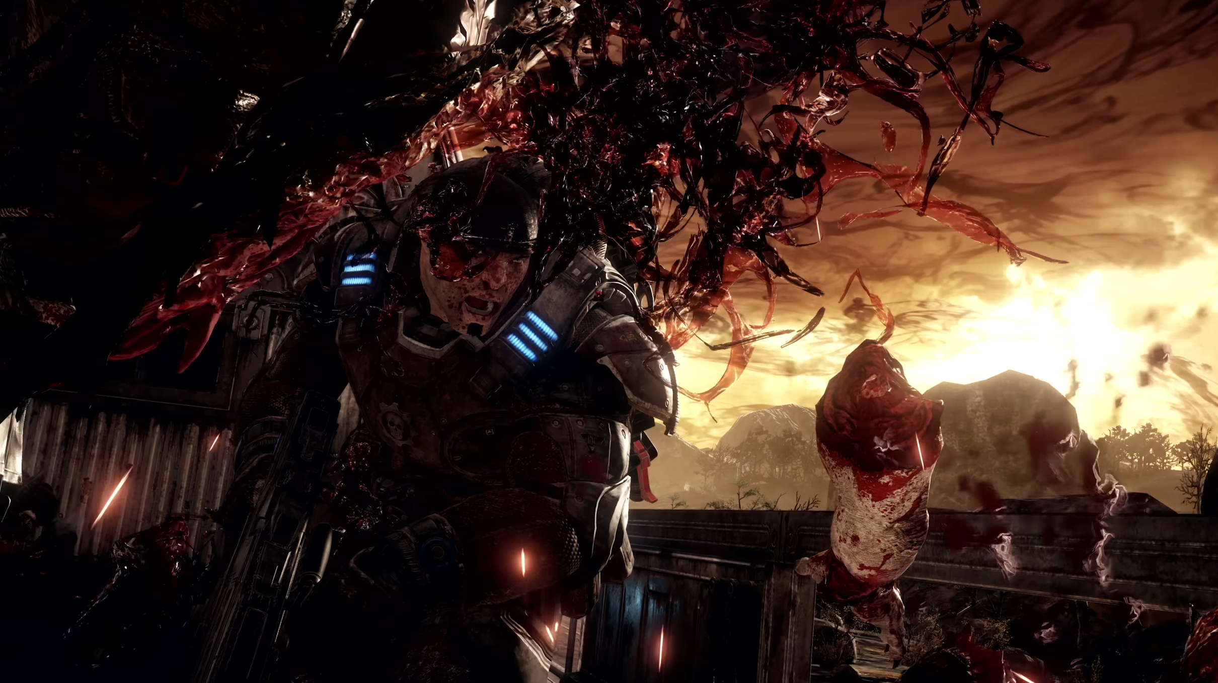 Wall bounce in Gears of War Reloaded (Image via Xbox Game Studios)