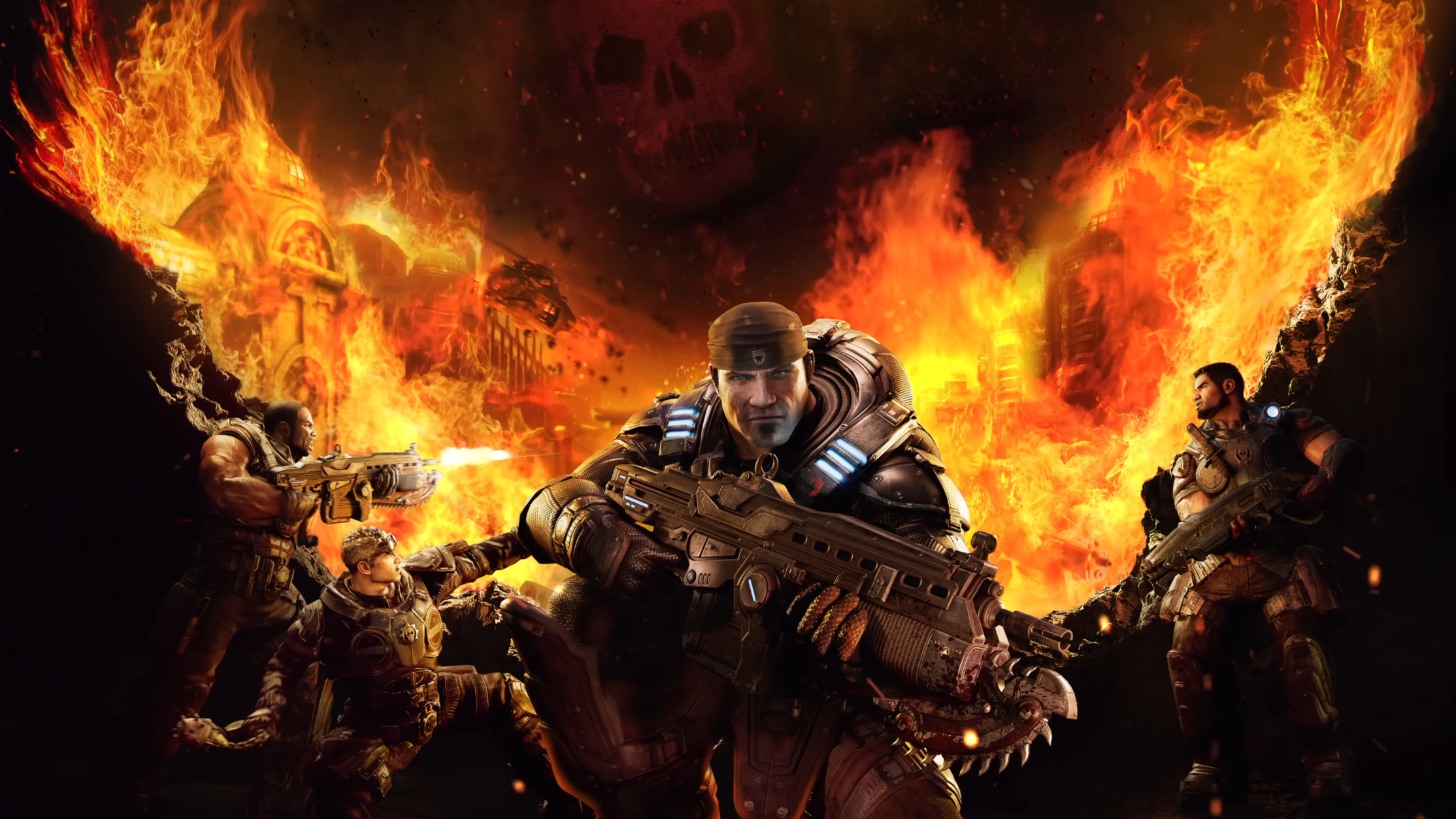 Weapon Pickups in Multiplayer mode in Gears of War Reloaded (Image via Xbox Game Studios)