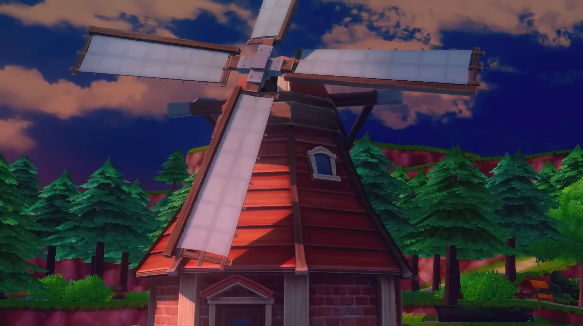 Red Windmills in Story of Seasons Grand Bazaar (Image via XSEED Games)