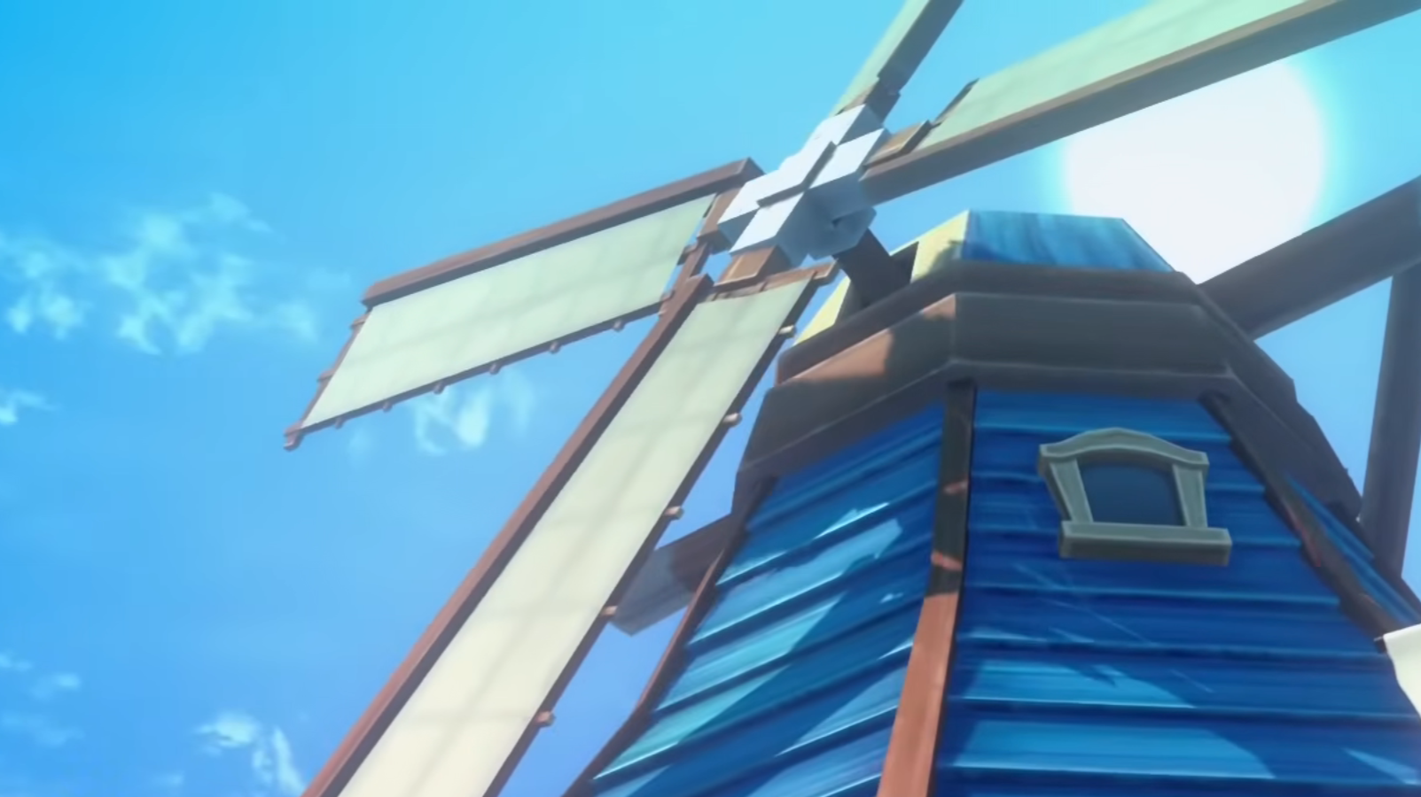 Blue Windmills in Story of Seasons Grand Bazaar (Image via XSEED Games)