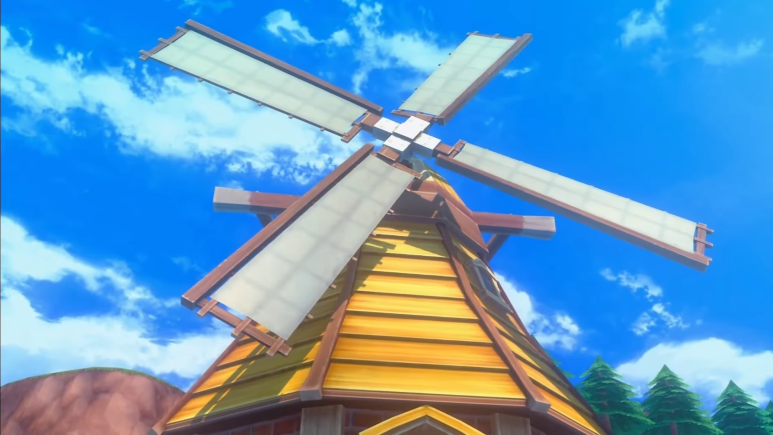 Yellow Windmills in Story of Seasons Grand Bazaar (Image via XSEED Games)