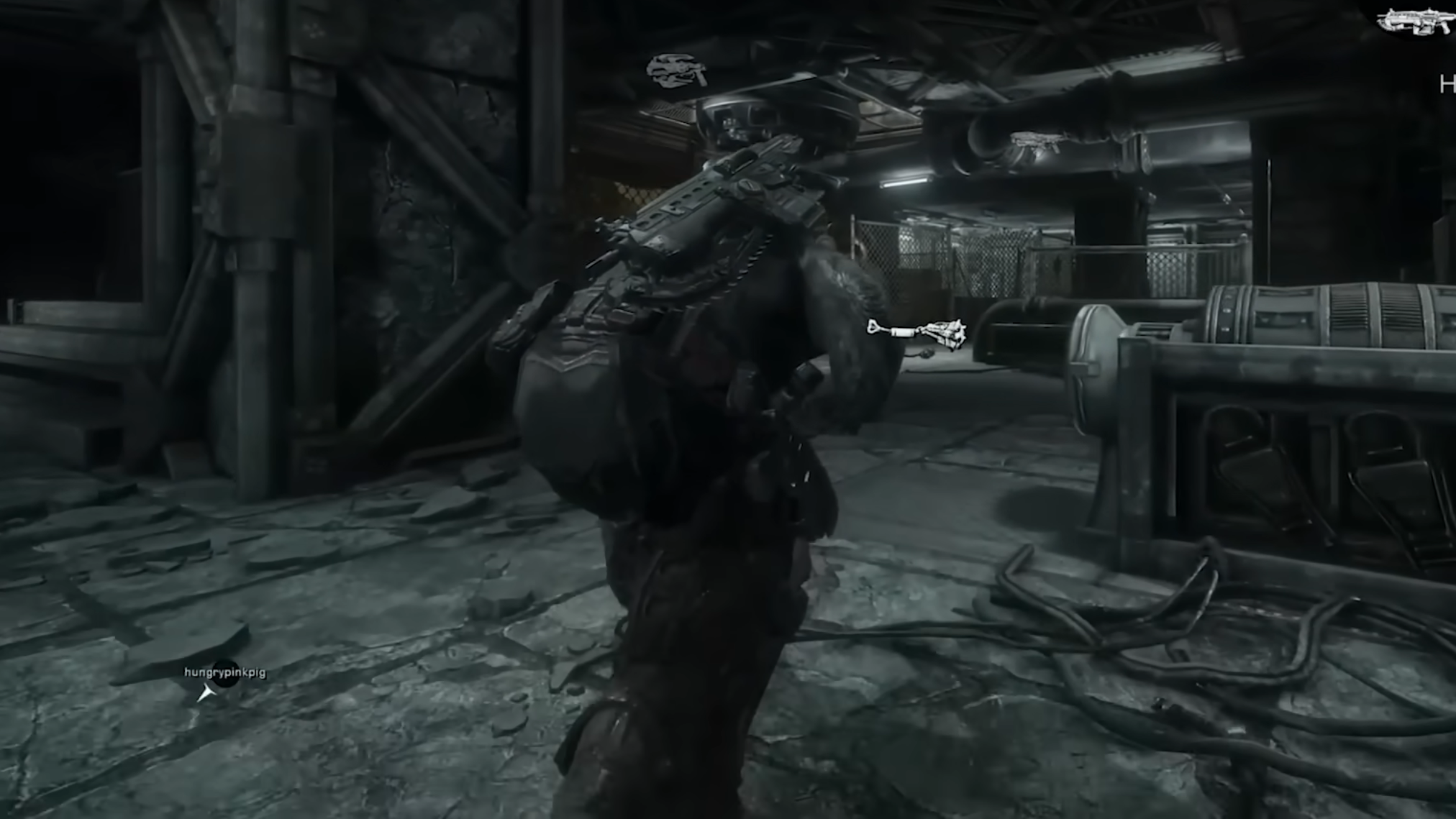 Locate Weapons using tac/com vision (Image via Xbox Game Studios)
