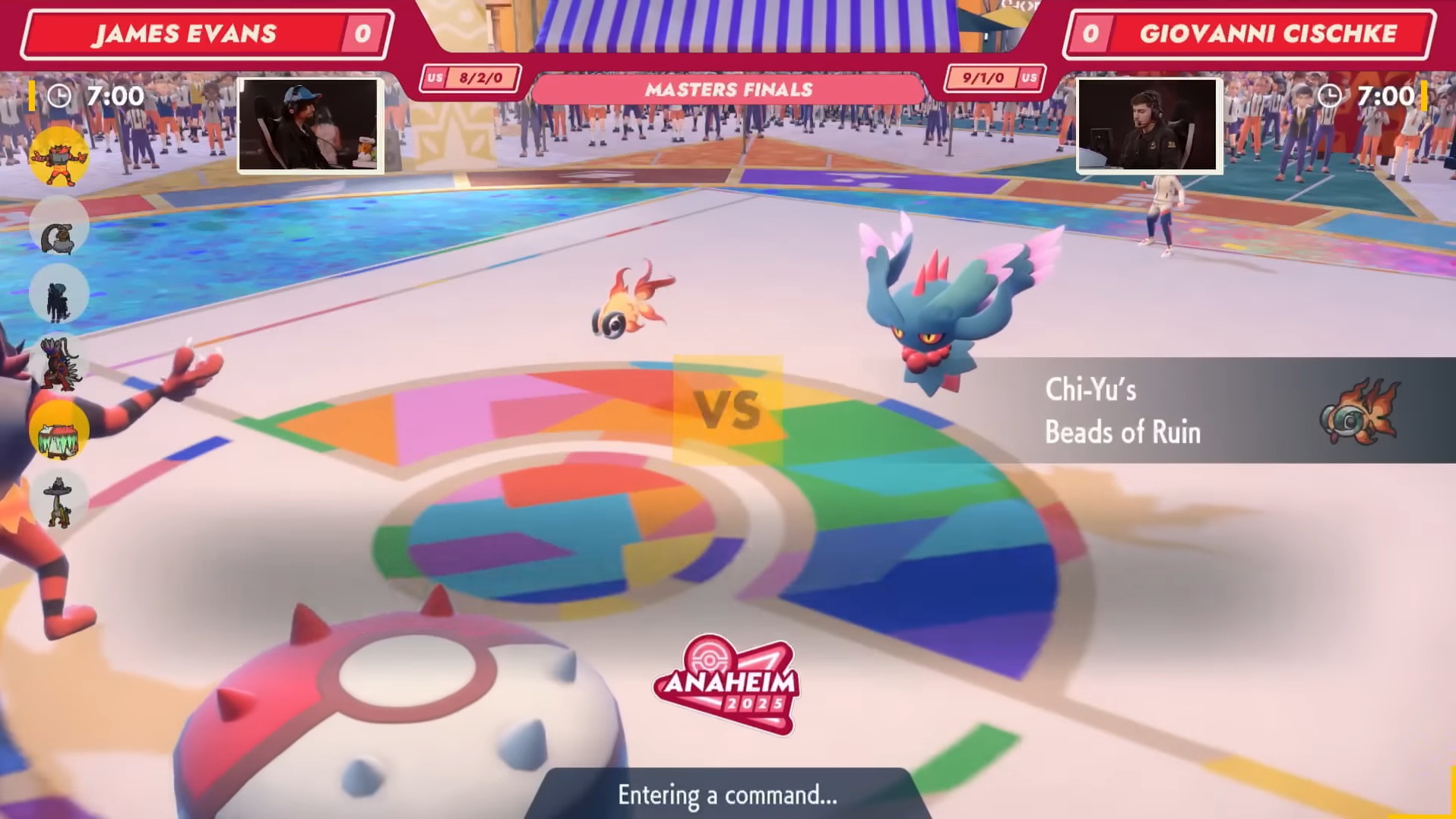 The first round of the 2025 VGC finals of the Pokemon World Championships (Image via TPC)