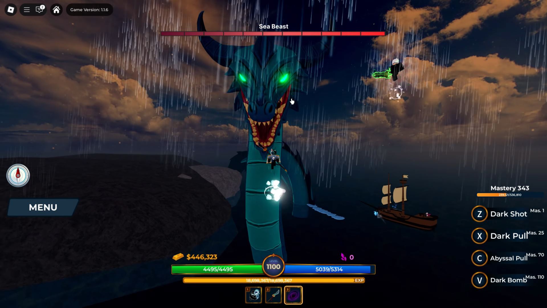 Sea Beast Boss in Vox Seas (Image via Roblox)