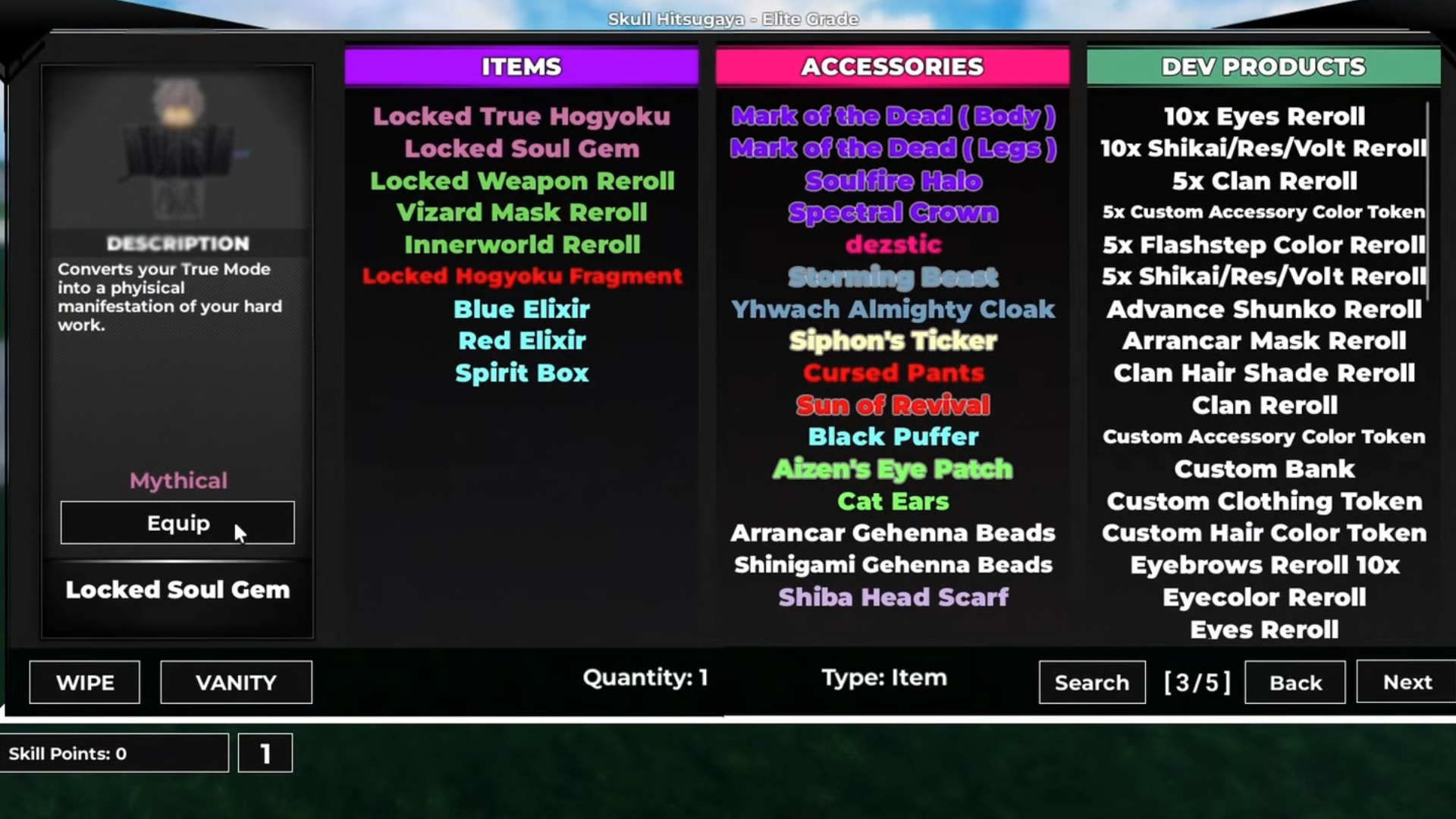 Soul Gem guide in Type Soul (Image via Roblox Corporation)