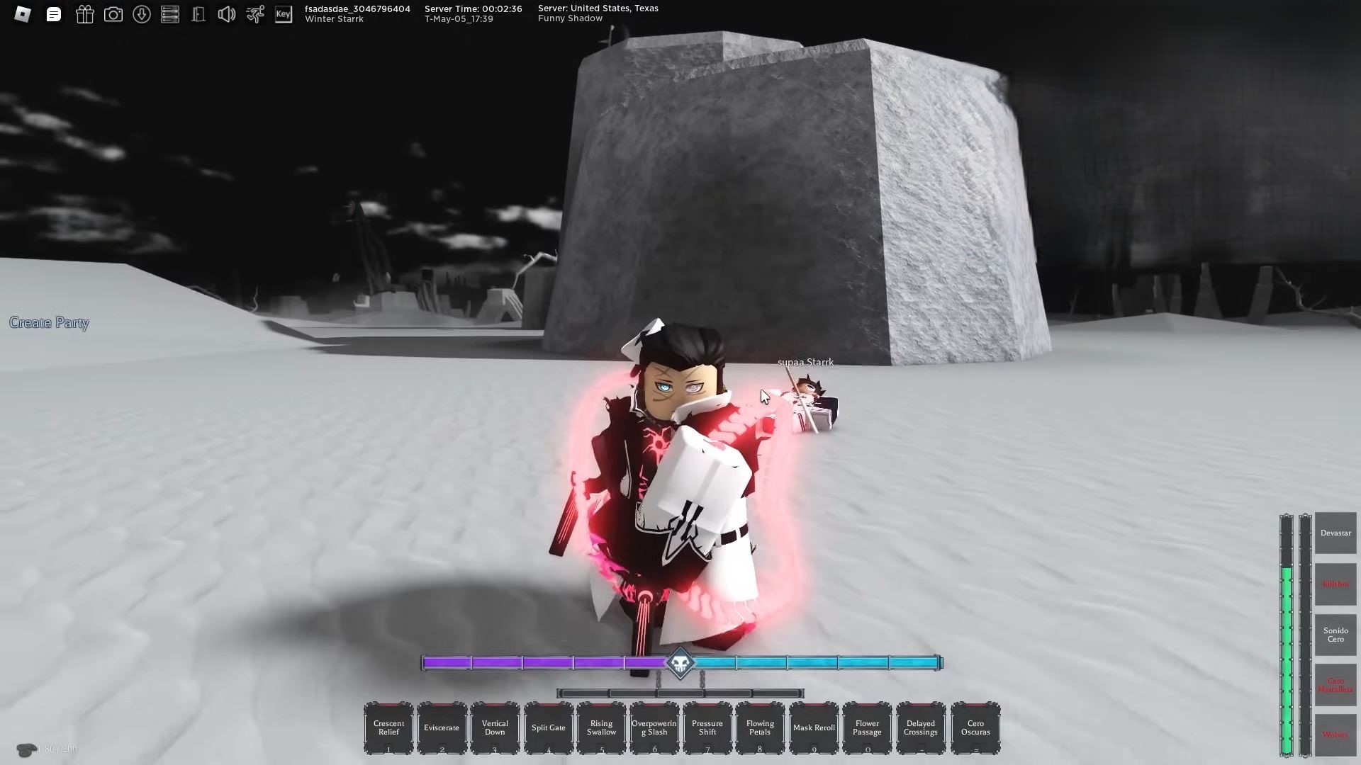 Starrk Resurreccion in Type Soul (Image via Roblox)