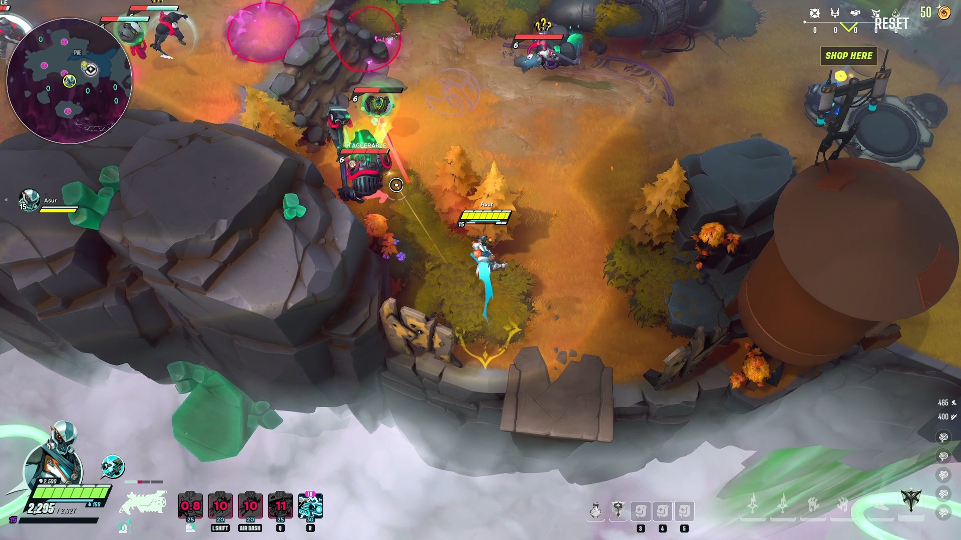Jetpack allows Carbine to fly over objects (Image via Theorycraft Games | Deltia's Gaming)