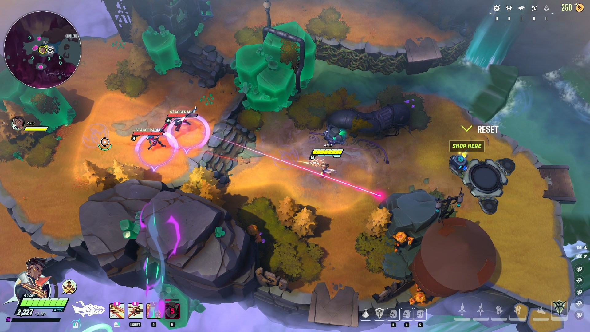 Hold RMB to aim and LMB to fire Charge Sunfire (Image via Theorycraft Games | Deltia's