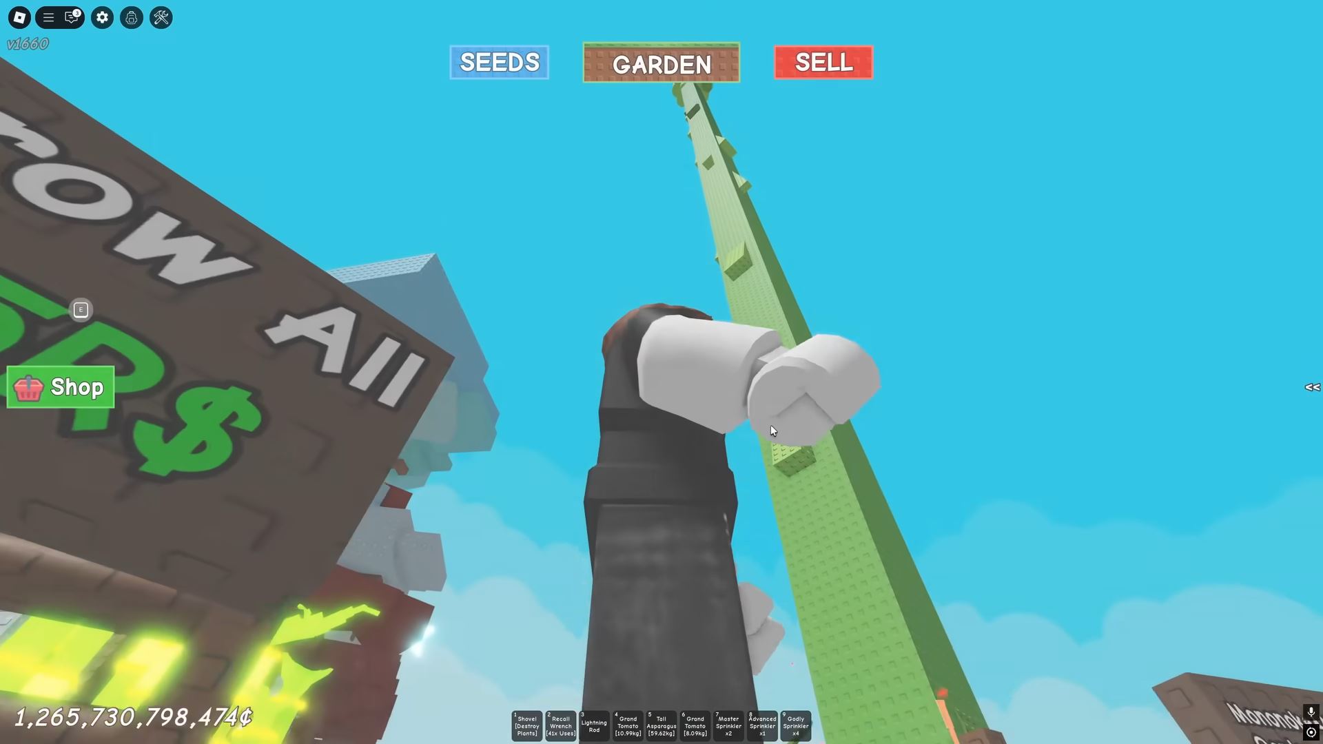 Tall Asparagus in Grow a Garden (Image via Roblox)