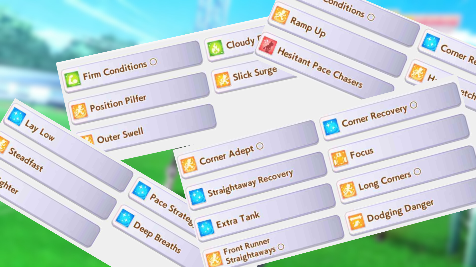 There are a bunch of skills to acquire in Umamusume Pretty Derby (Image via Cygames Inc.)