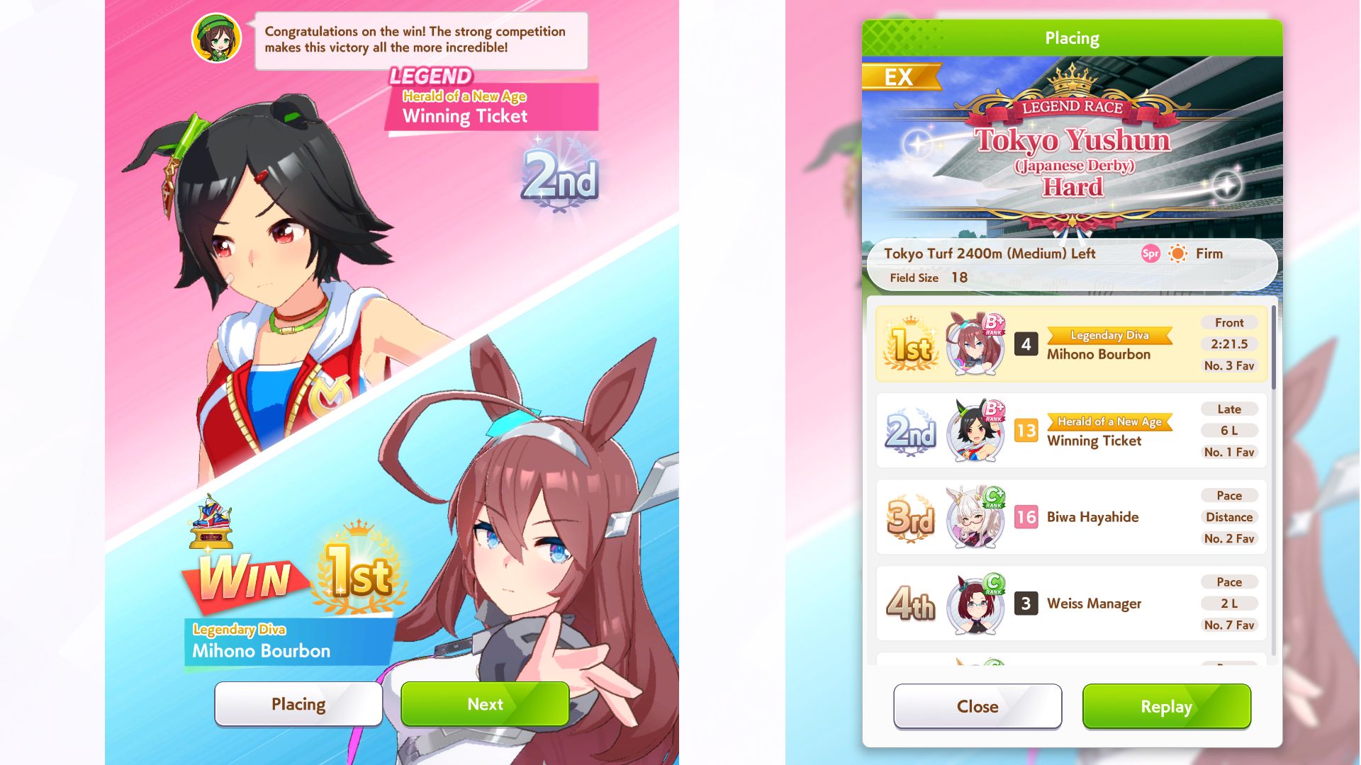 Beating Winning Ticket Legend Race