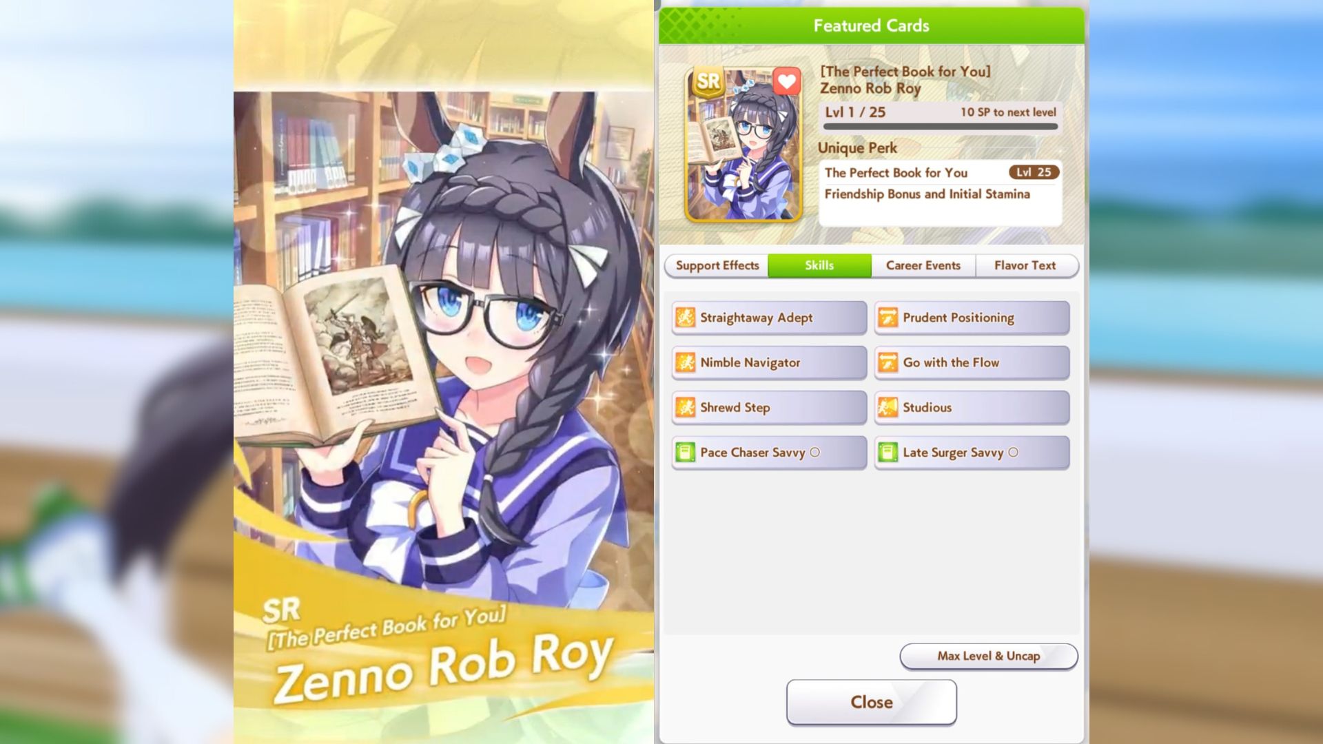 SR Zenno Rob Roy skills