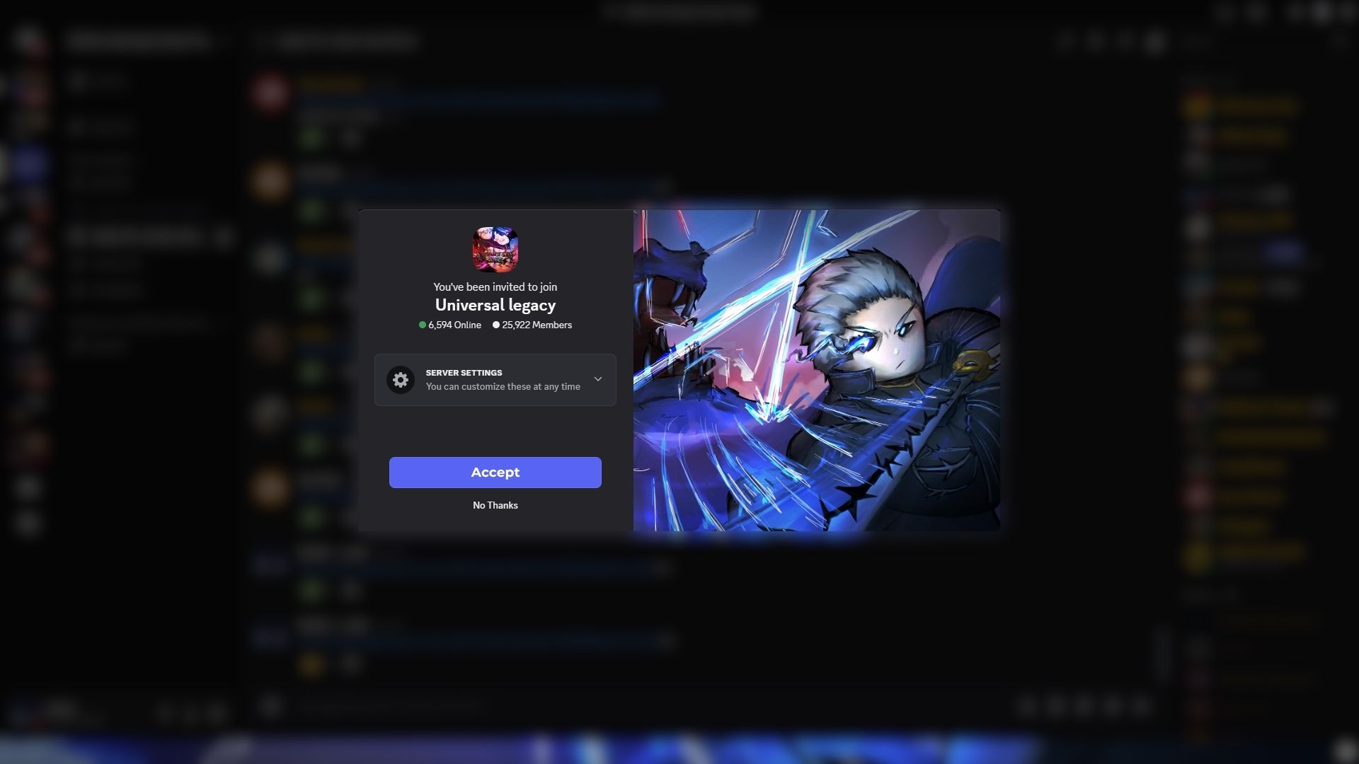 Universal Legacy Discord Server (Image via Discord)
