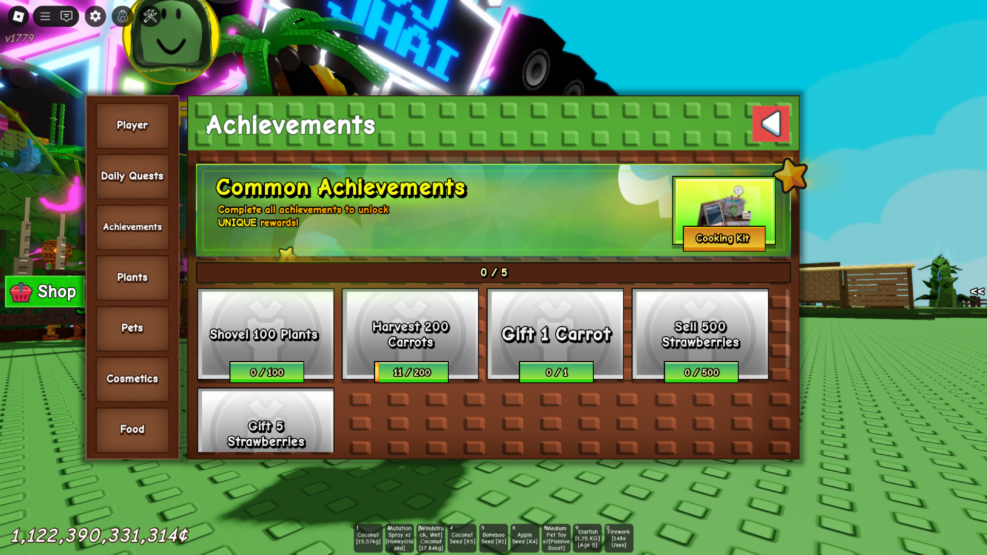 Unlock Cooking Kit (Image via Roblox Corporation)