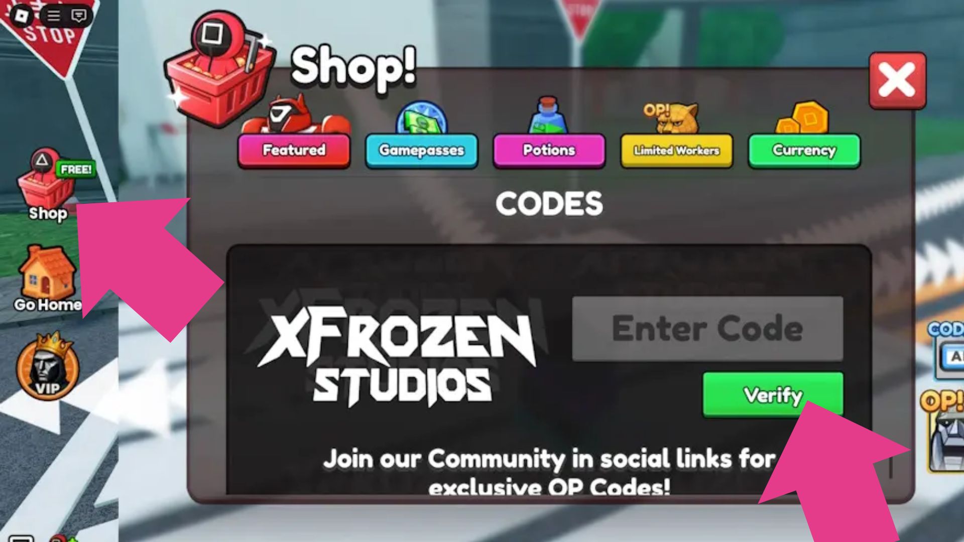 Redeem the codes here (Source: Roblox)